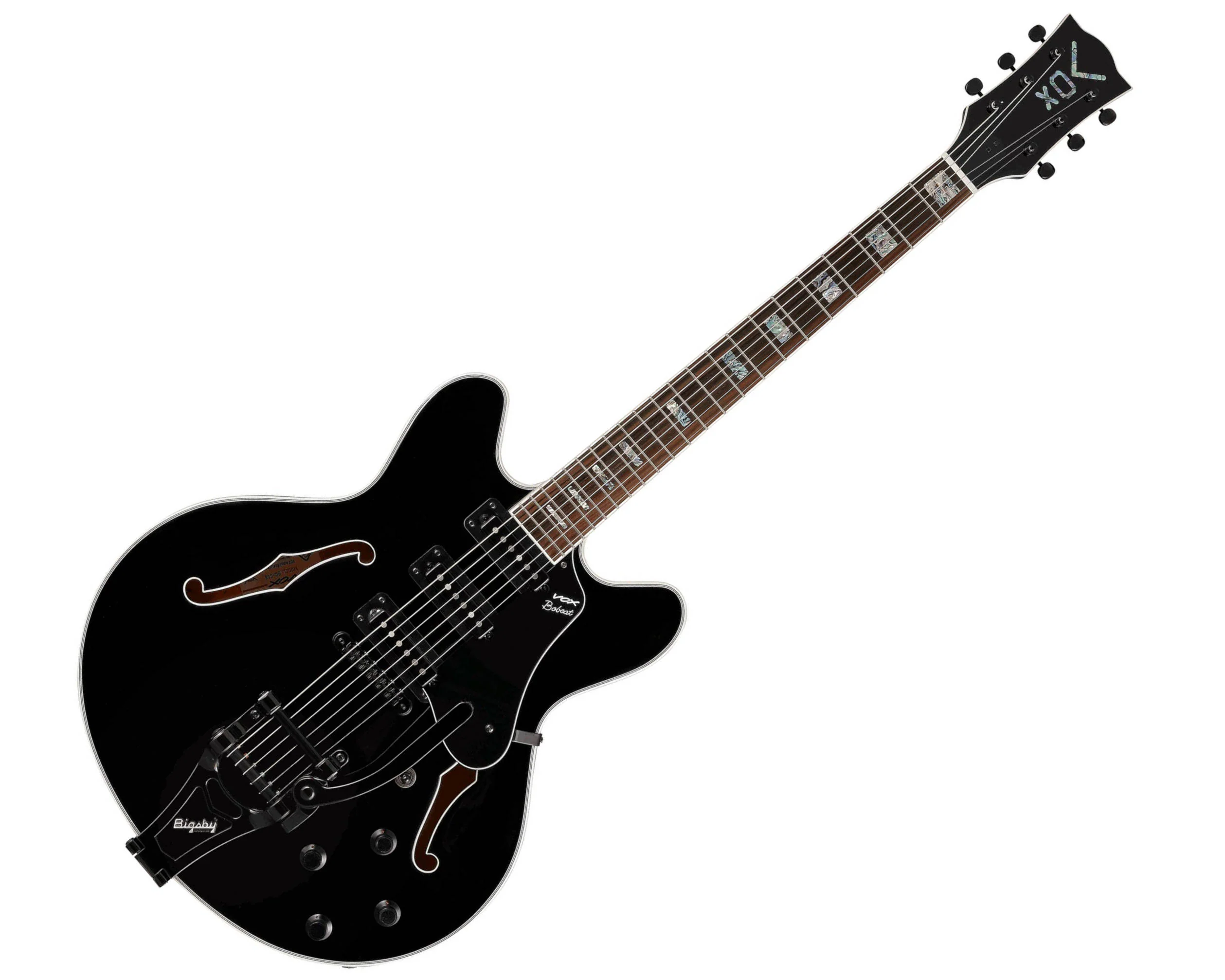 VOX Bobcat S66 with Bigsby Tremolo - Jet Black - Image 2