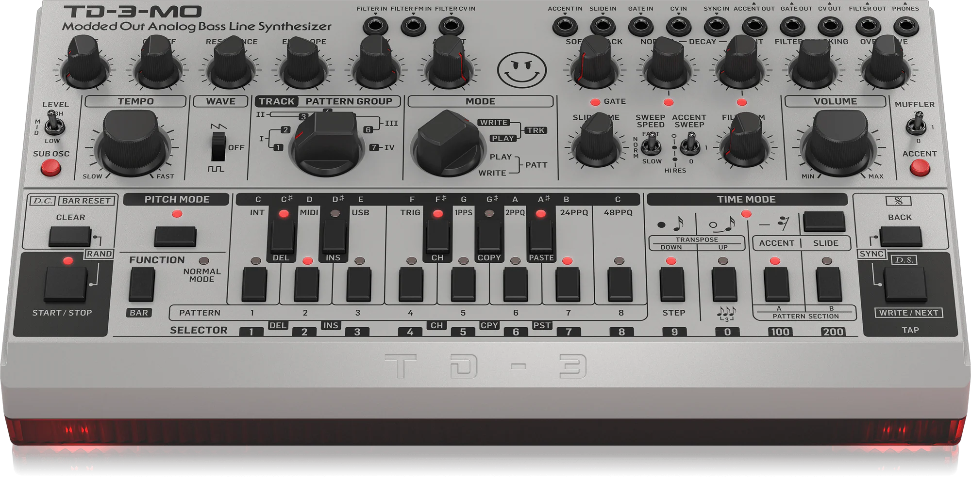 Behringer TD-3 MO SR Modded Out Silver Analog Bass Line Synth - Image 3