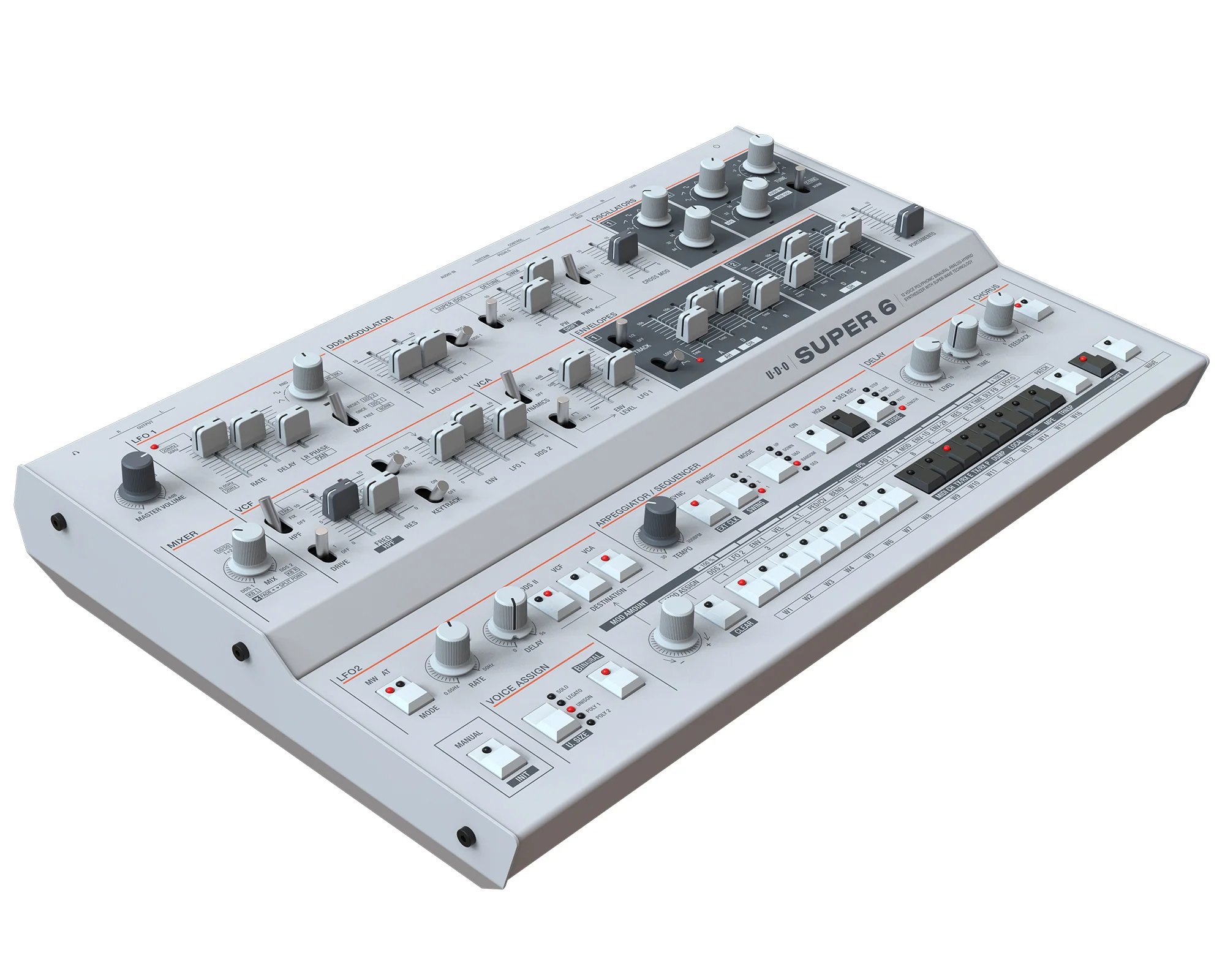 UDO Super 6 - Desktop Analog Hybrid 12-Voice Synthesizer