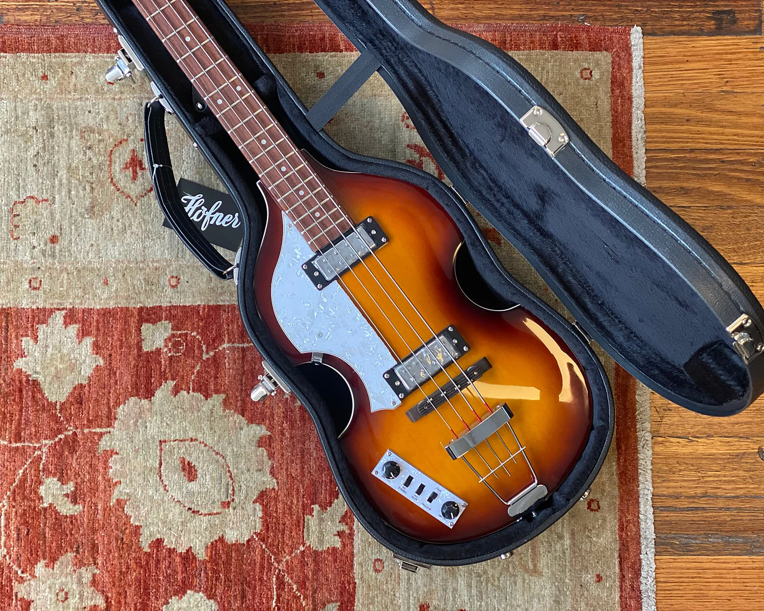 Left Handed Höfner Ignition Series Violin Bass - Sunburst - Image 9