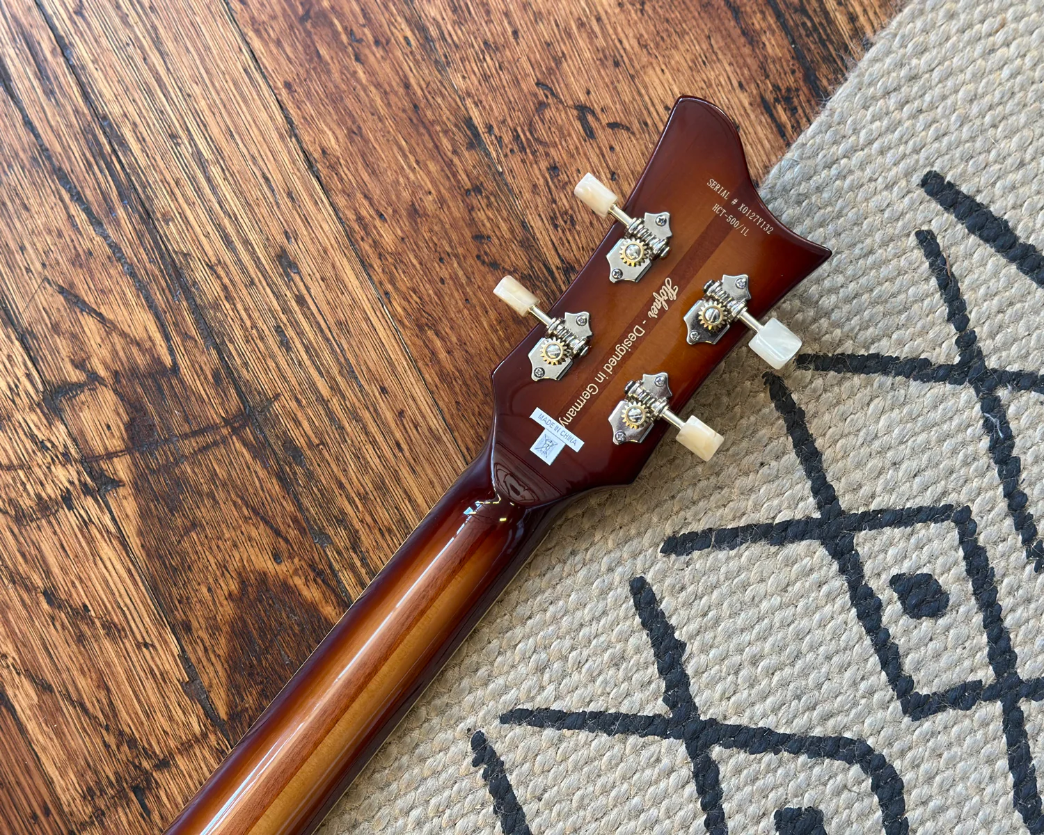 Left Handed Höfner Contemporary Series HCT-500/1 - Brown Sunburst - Image 4