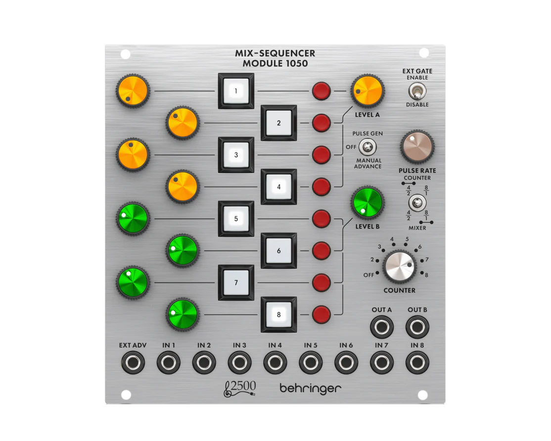 Behringer 1050 2500 Series 8-Channel Mixer/Sequencer Module for Eurorack