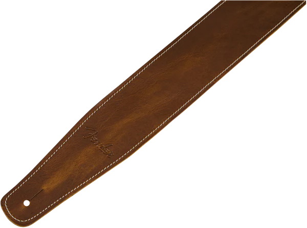 Fender Broken-In Leather Strap - Tan 2.5" - Image 3
