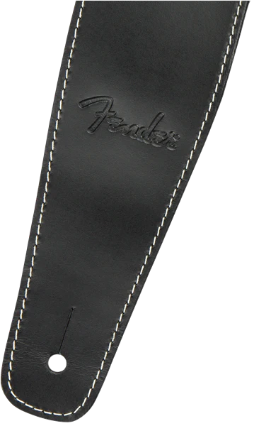 Fender Broken-In Leather Strap - Black 2.5" - Image 2