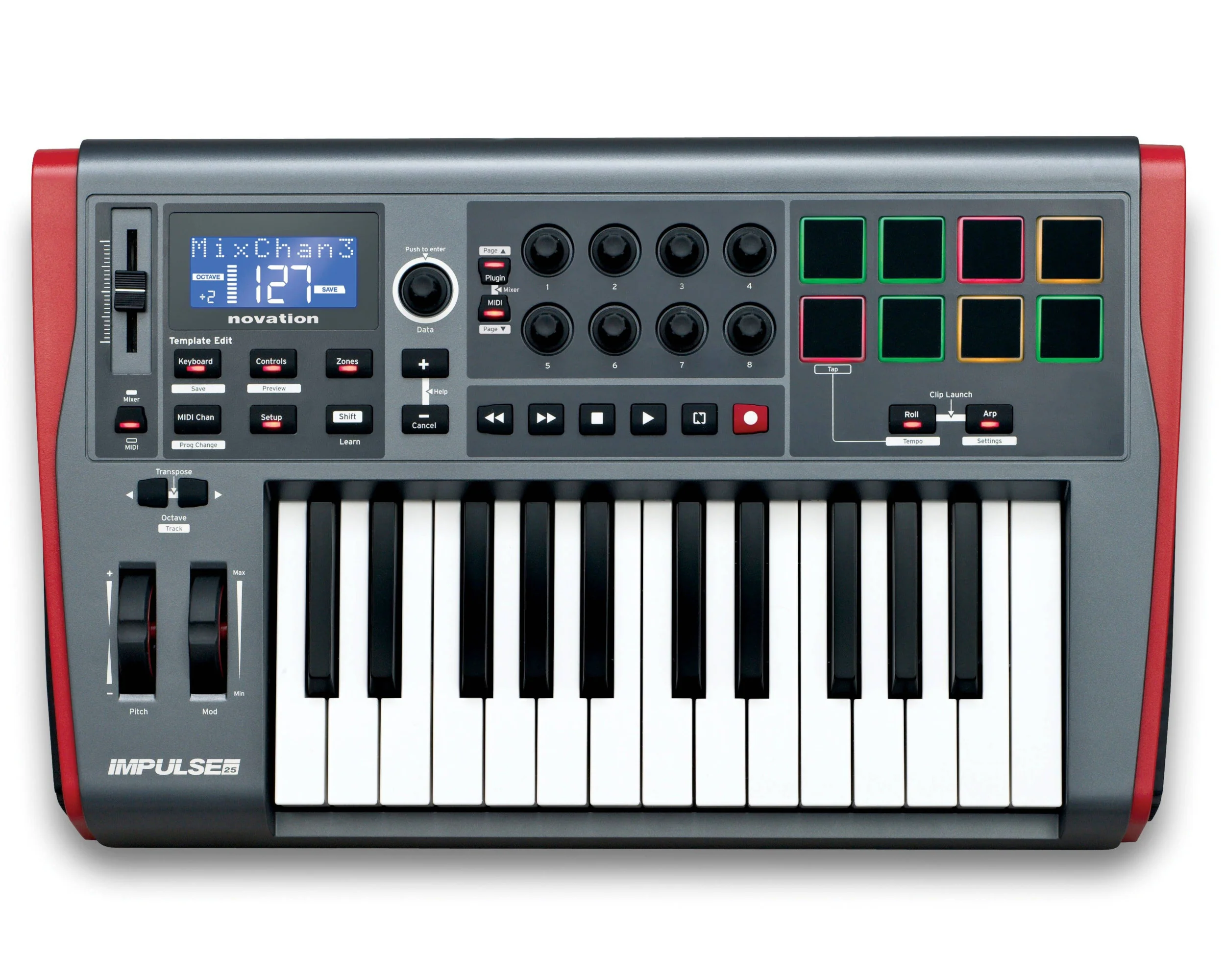 Novation Impulse 25 USB MIDI Controller Keyboard