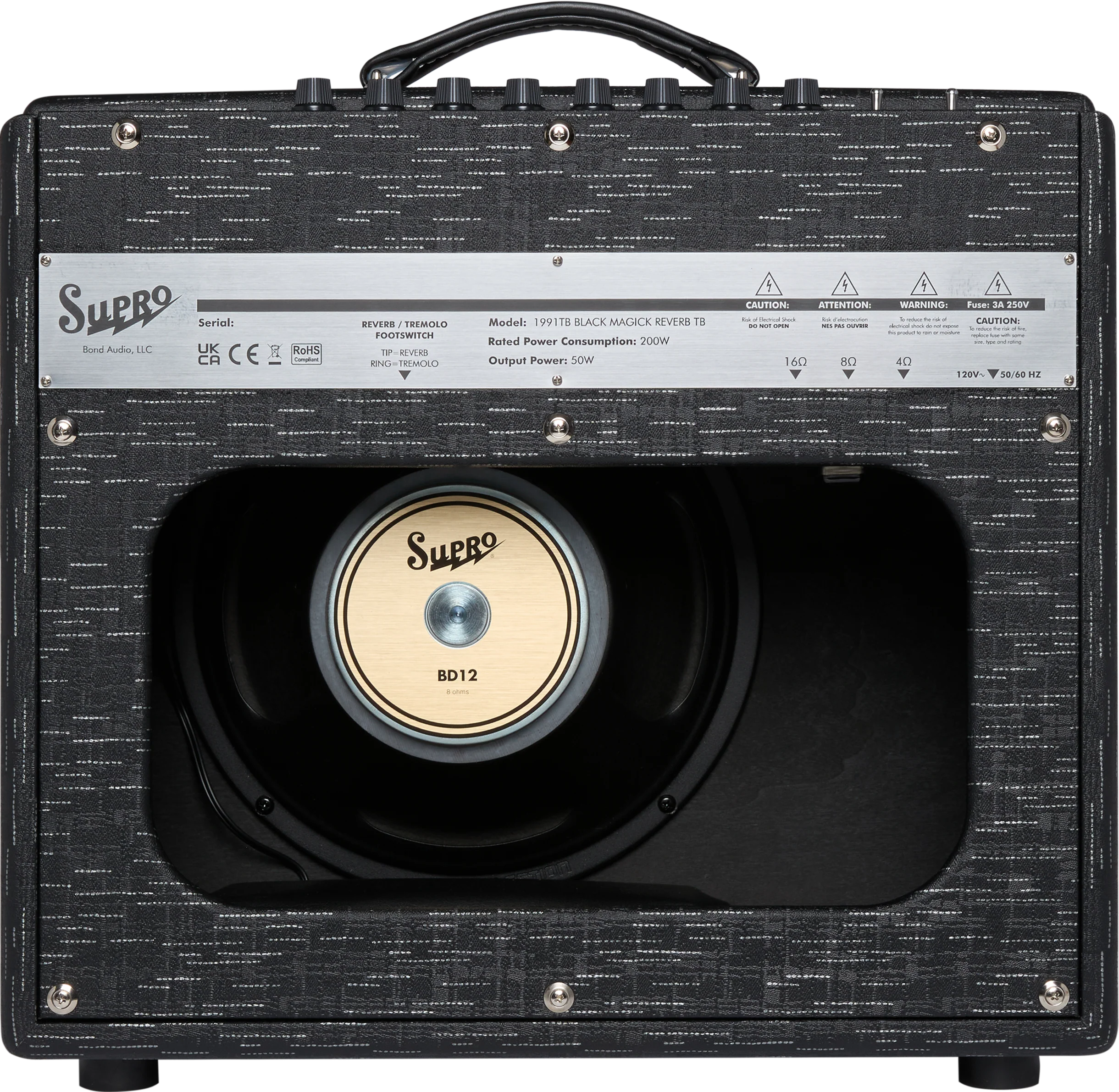Supro Black Magick TB Tyler Bryant Signature 35 Watt Class A Valve Combo w/ Reverb & Tremolo - Image 5