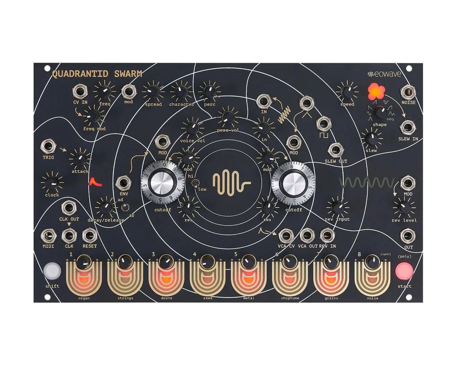 Eowave Quadrantid Swarm Polyphonic Hybrid Sound Generator Eurorack Module