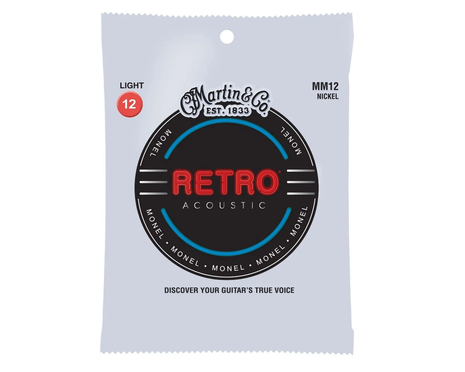 Martin Retro Monel 12-54 Light Acoustic Guitar Strings