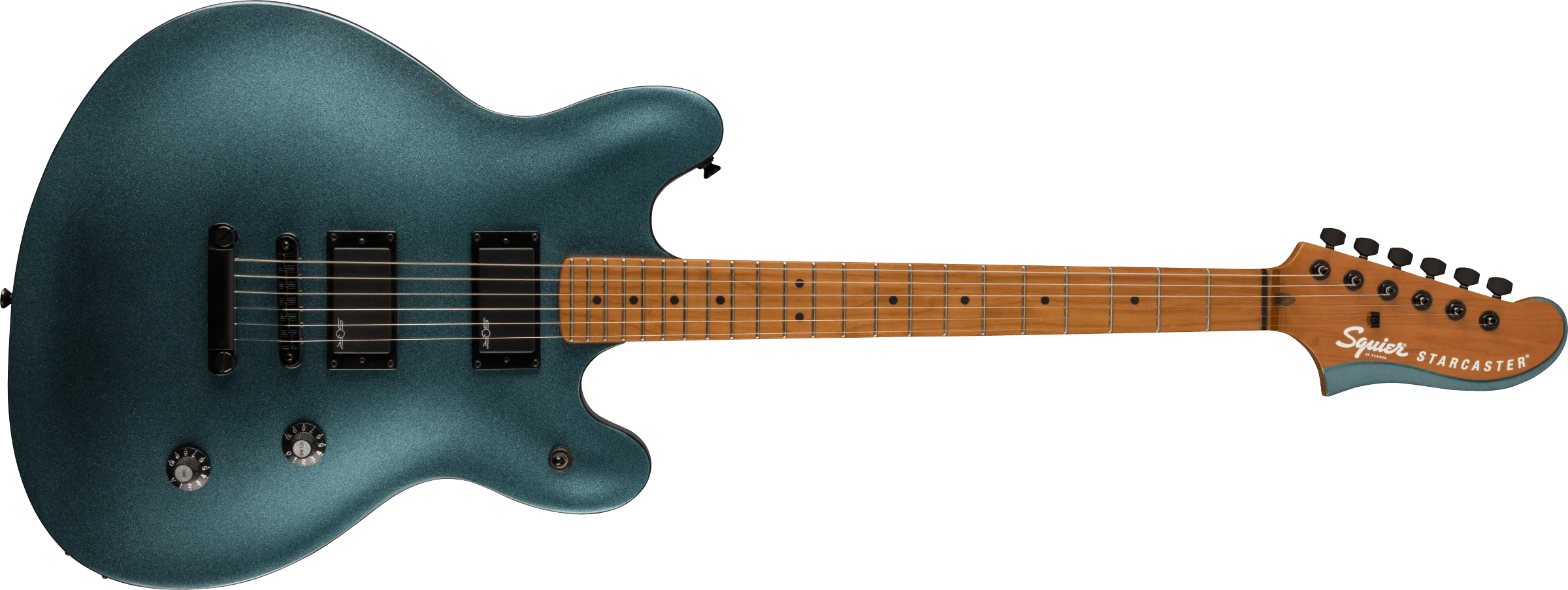 Fender Contemporary Active Starcaster - Roasted Maple Fingerboard, Gunmetal Metallic - Image 4