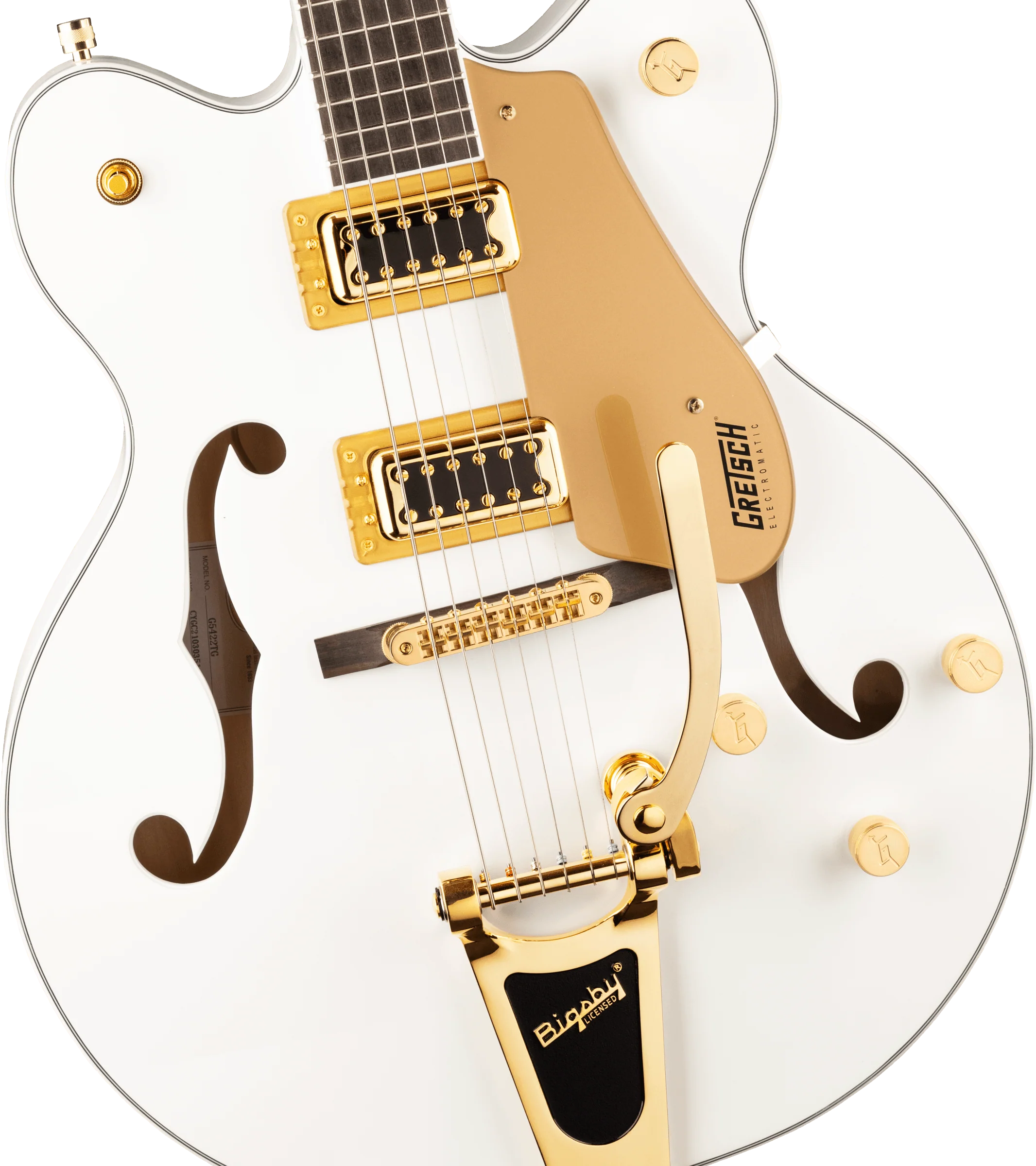 Gretsch G5422TG Electromatic Classic Hollow Body Double Cut Electric Guitar w/ Bigsby - Snowcrest White - Image 6
