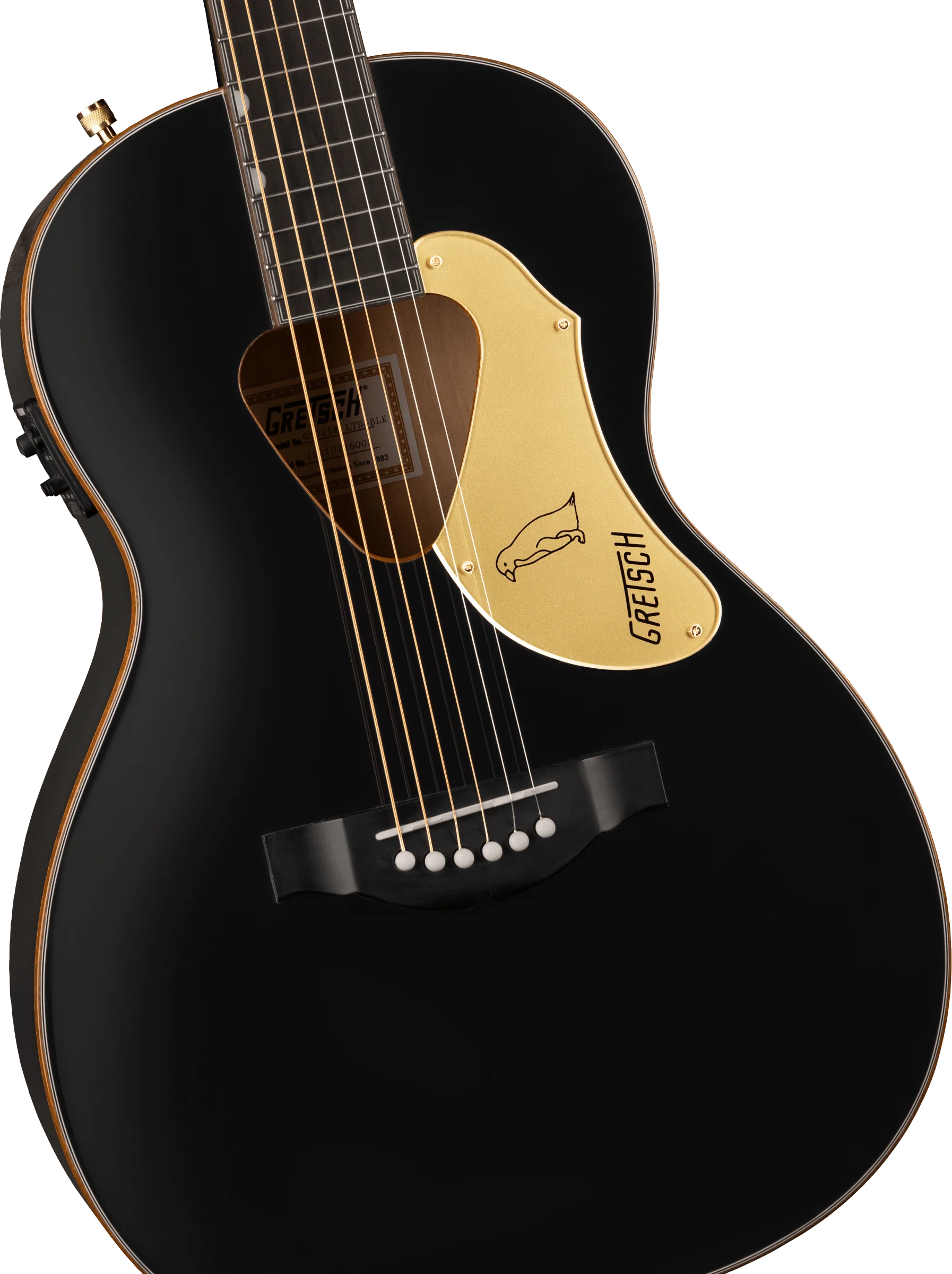 Gretsch G5021E Rancher Penguin Parlour Acoustic/ Electric Guitar - Black - Image 6