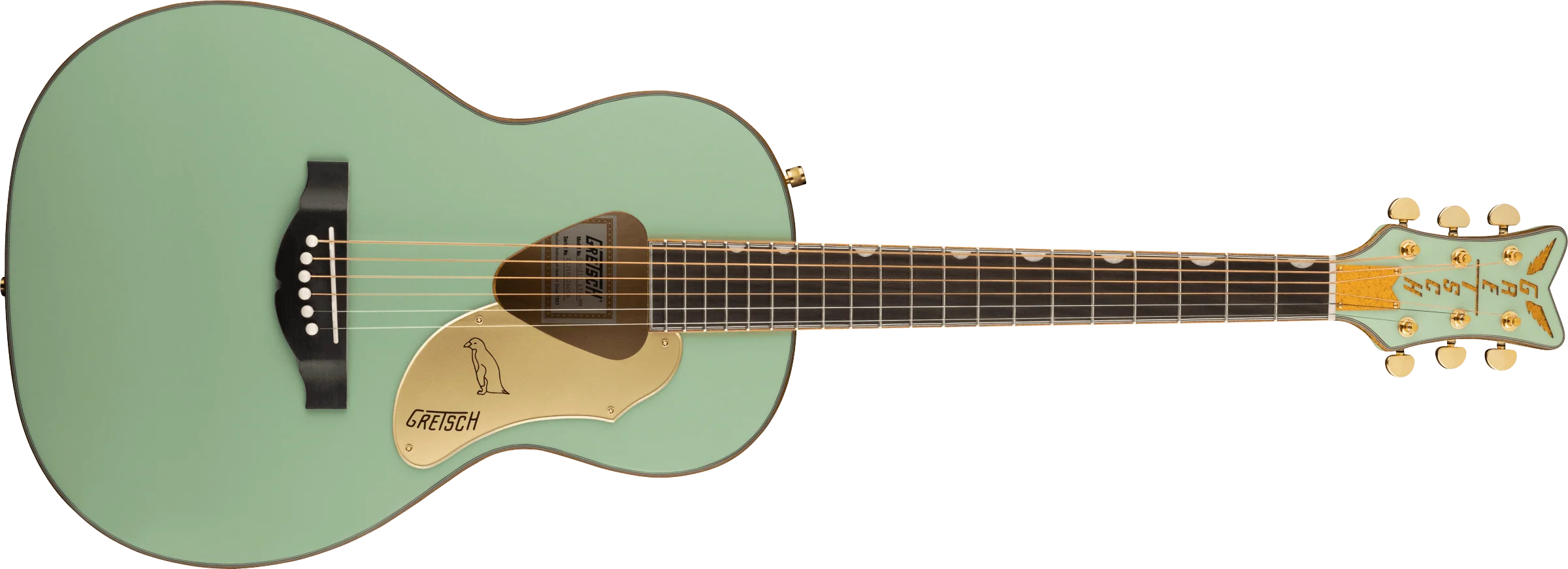 Gretsch G5021E Rancher Penguin Parlour Acoustic/Electric Guitar - Mint Metallic - Image 4