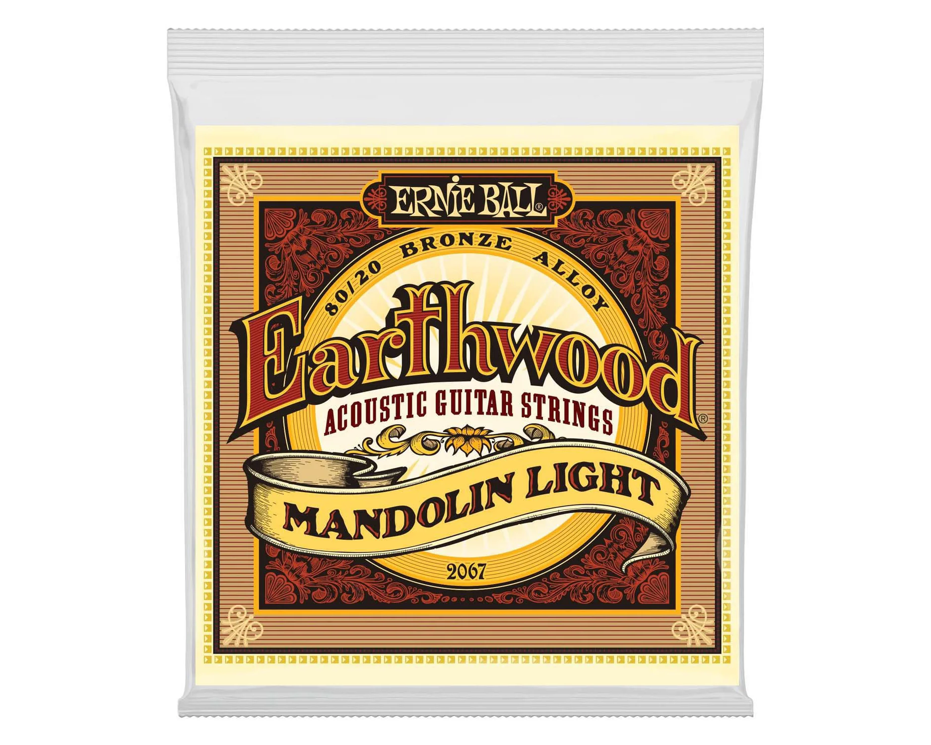 Ernie Ball Earthwood Mandolin Light Loop End 80/20 Bronze Acoustic Guitar Strings - 9-34 Gauge