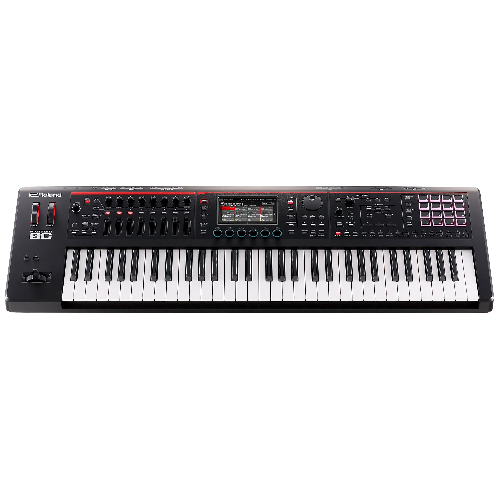 Roland FANTOM 06 61-Key Synthesizer Keyboard w/ Synth Action & Colour Touchscreen - Image 5