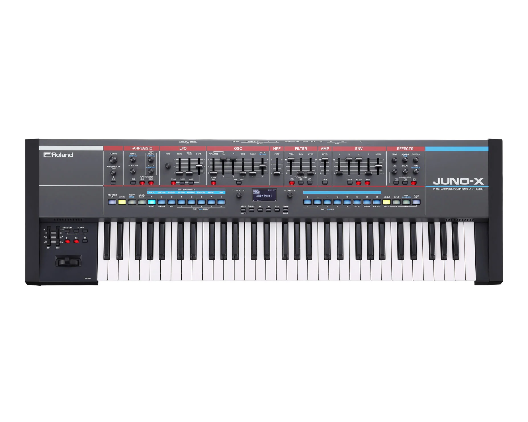 B Stock Roland JUNO-X 61-key Programmable Polyphonic Synthesizer
