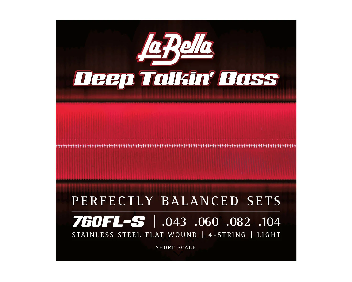 La Bella 760FL-S Short-Scale Stainless Steel Flat Wound Strings