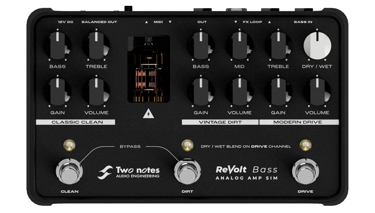 Two Notes Revolt Bass 3 Channel Analog Amp Simulator Preamp Pedal - Image 4