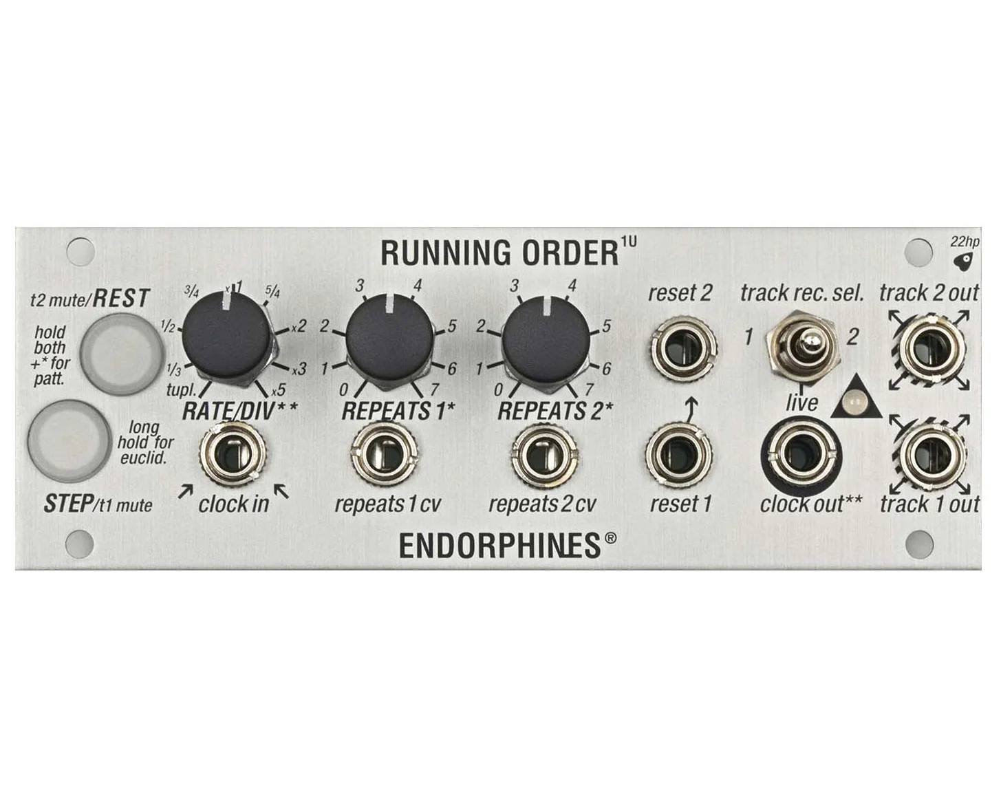 Endorphin.es Running Order 1U - Silver
