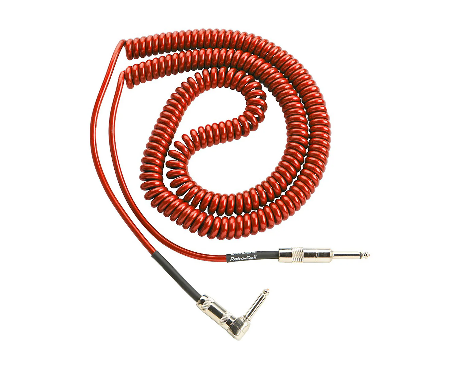 Lava Cable LCRCMRS Retro Coil Straight to Straight Silent Instrument Cable - 20' - Metallic Red