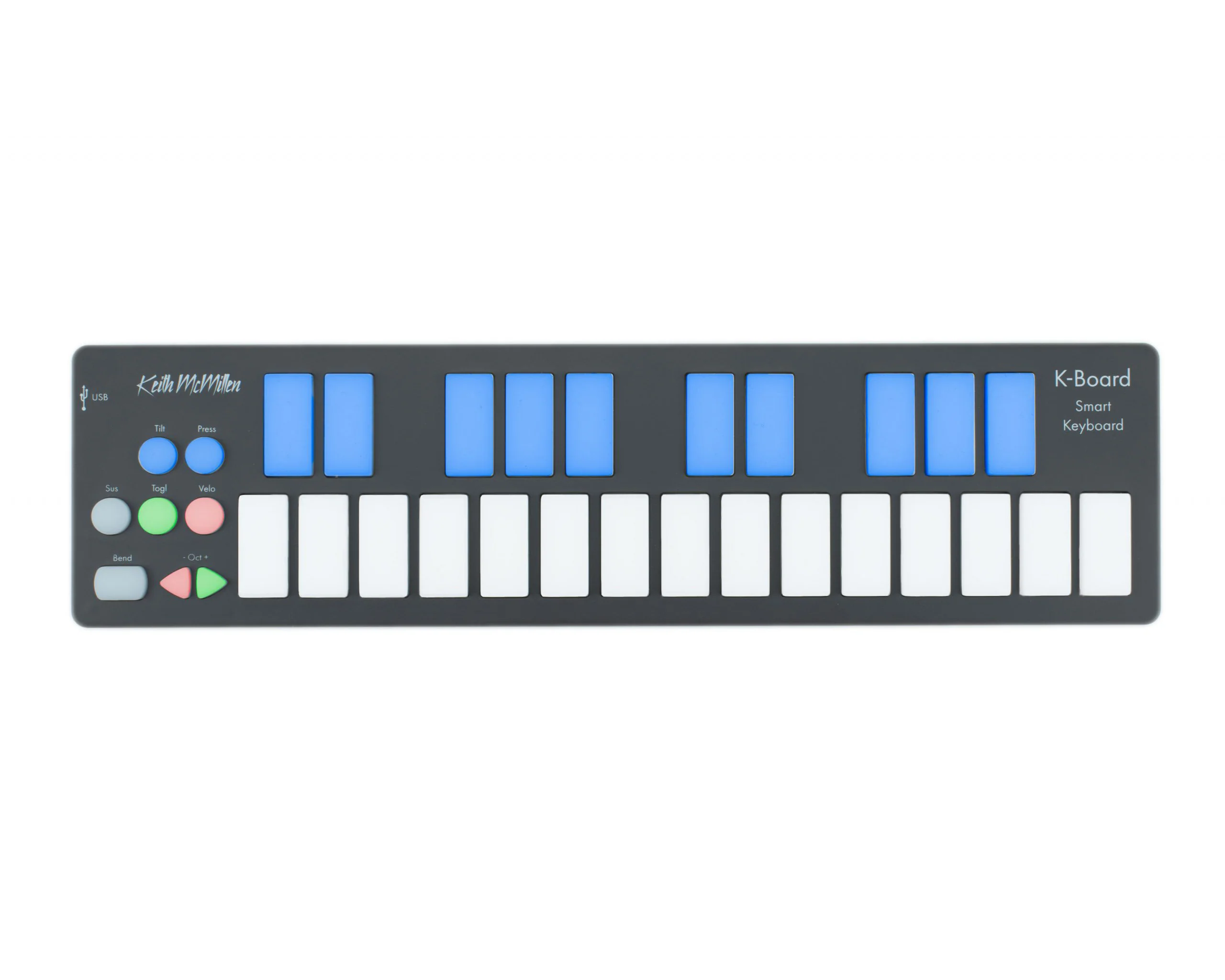 Muse Kinetics K-Board-C Mini MPE MIDI Keyboard Controller - Galaxy