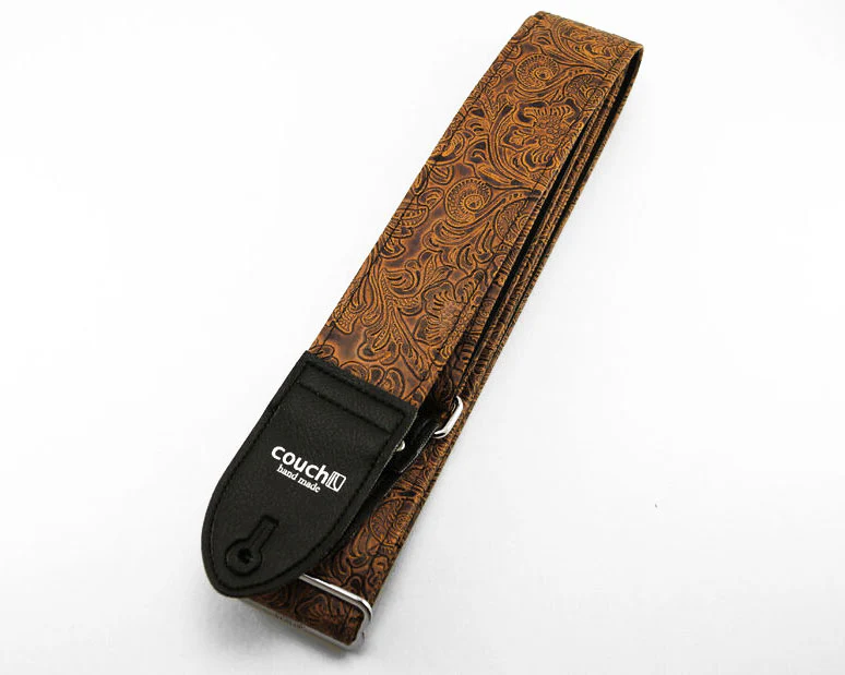 Couch Straps Light Brown Western Guitar Strap