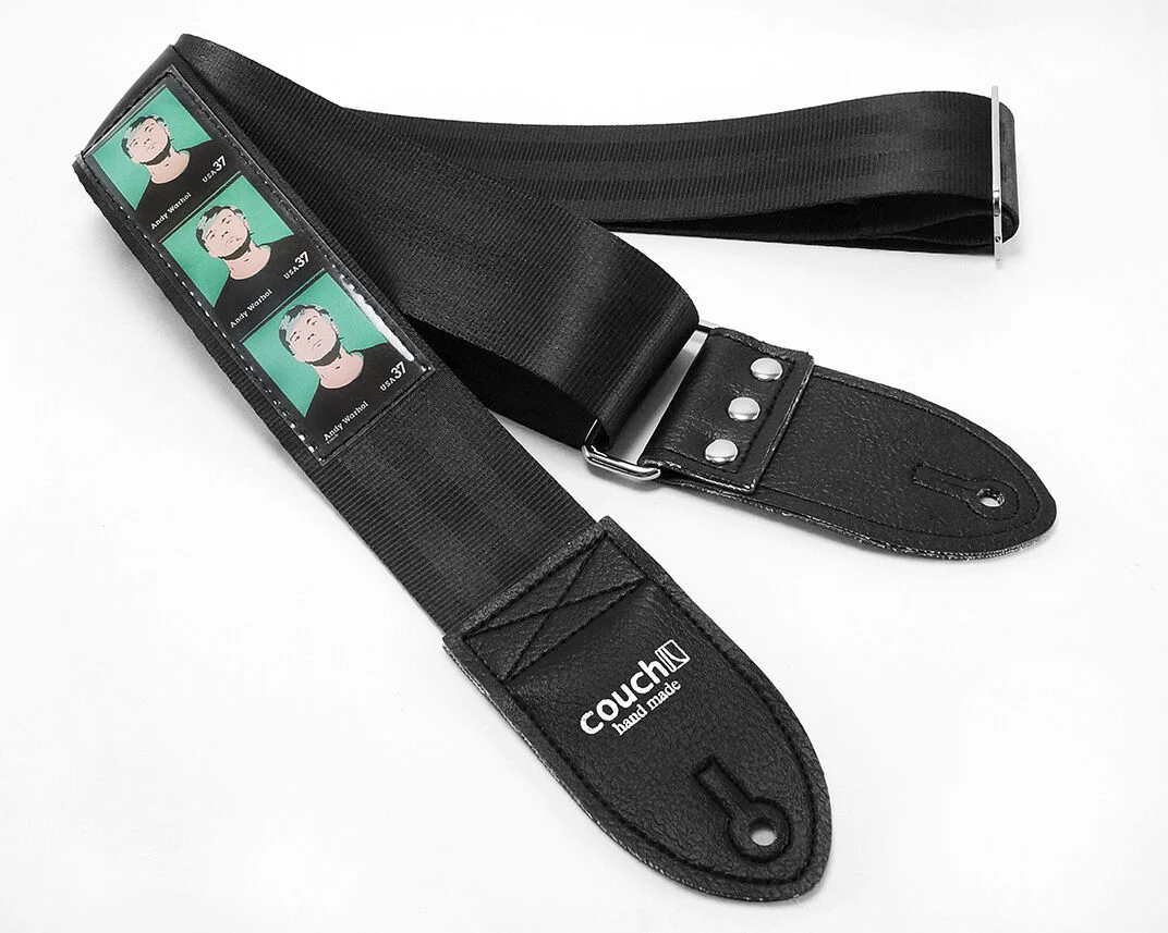 Couch Straps Andy Warhol Seatbelt Guitar Strap - Black