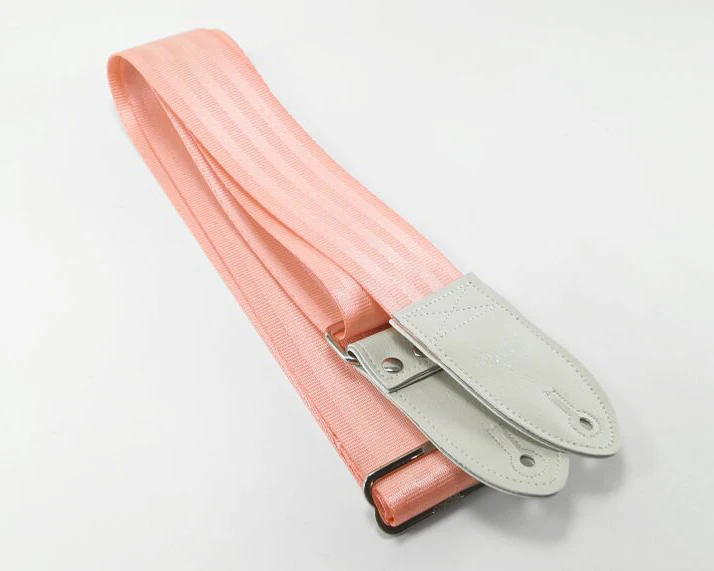 Couch Straps Soft Pink Seatbelt Guitar Strap