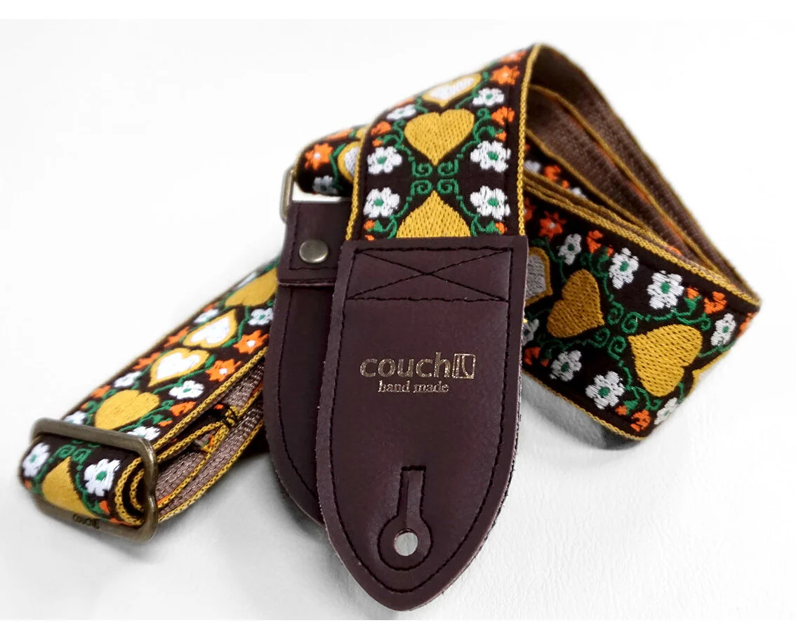 Couch Straps Wonderland '70s Hearts Guitar Strap