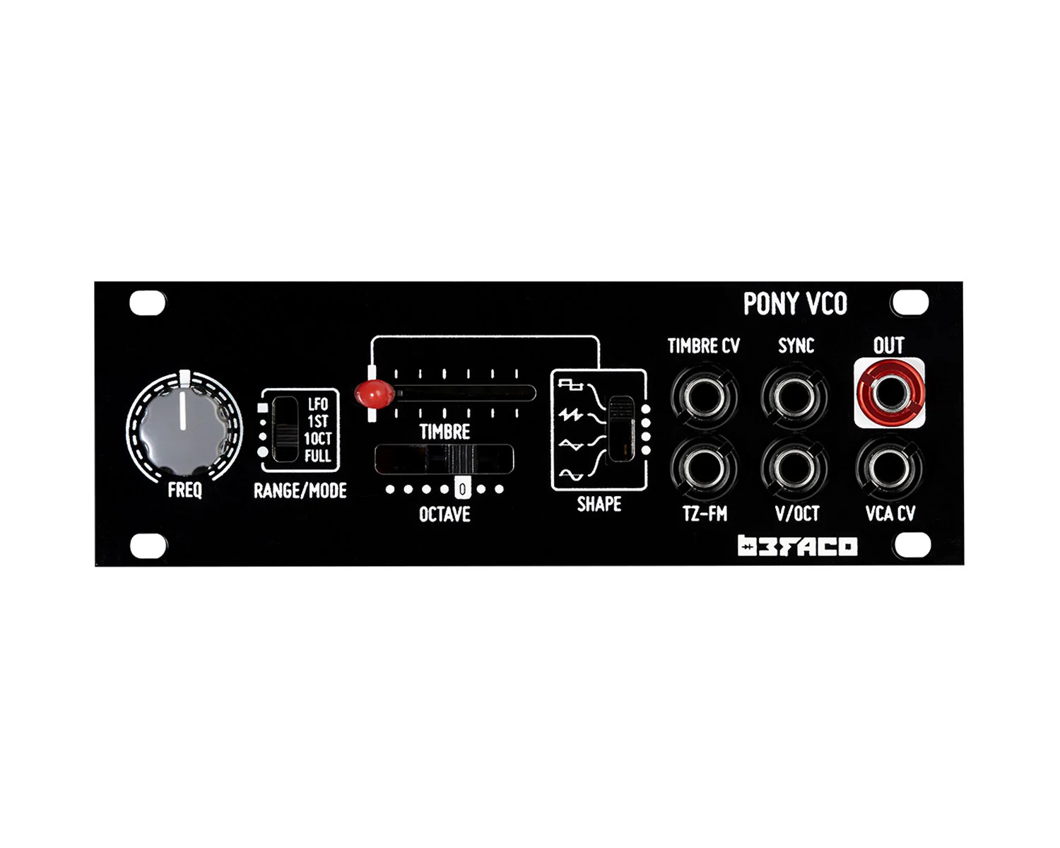 Befaco Pony VCO 1U Analogue Thru-Zero Oscillator