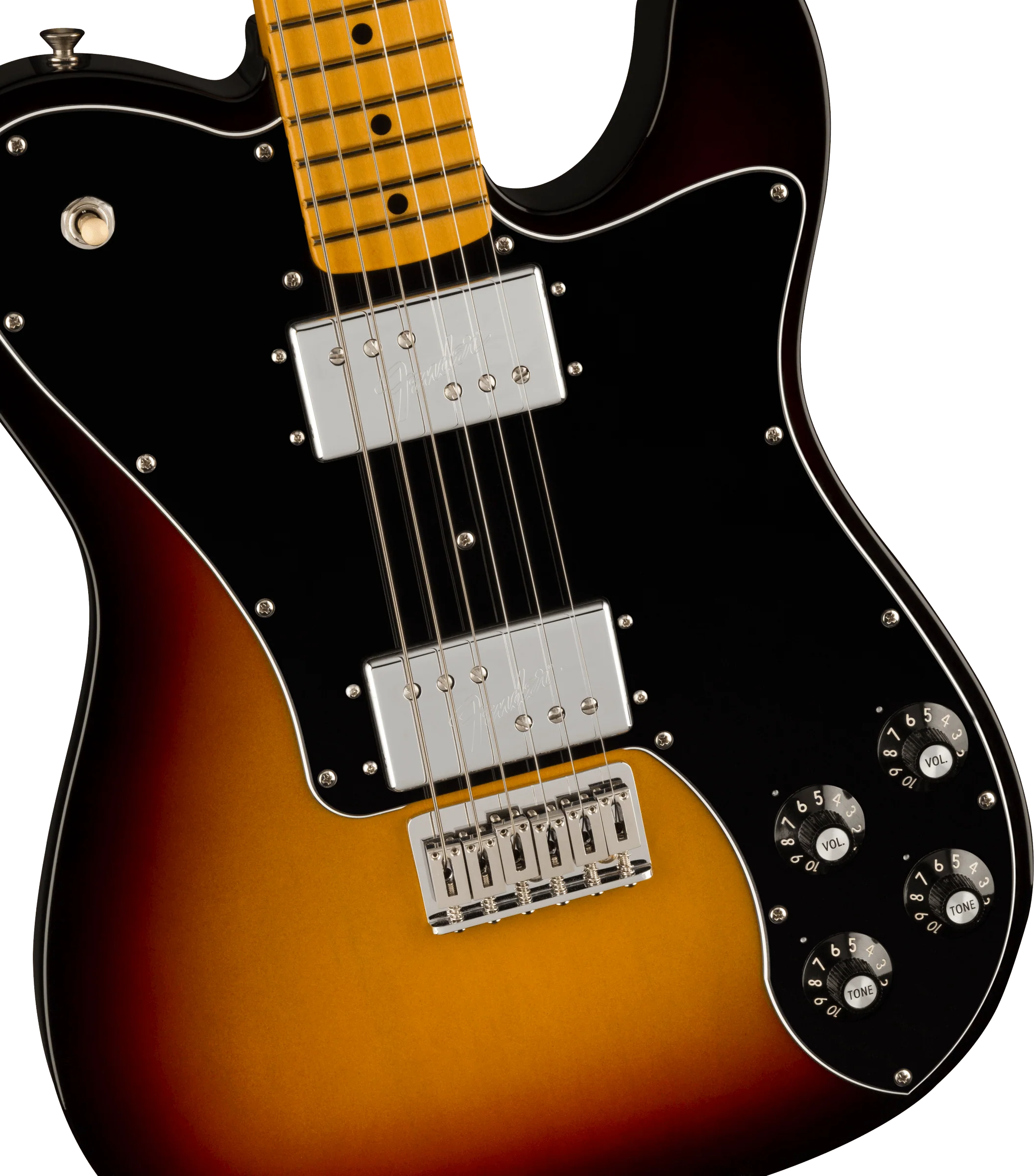 Fender American Vintage II 1975 Telecaster Deluxe - Maple Fingerboard, 3-Colour Sunburst - Image 6