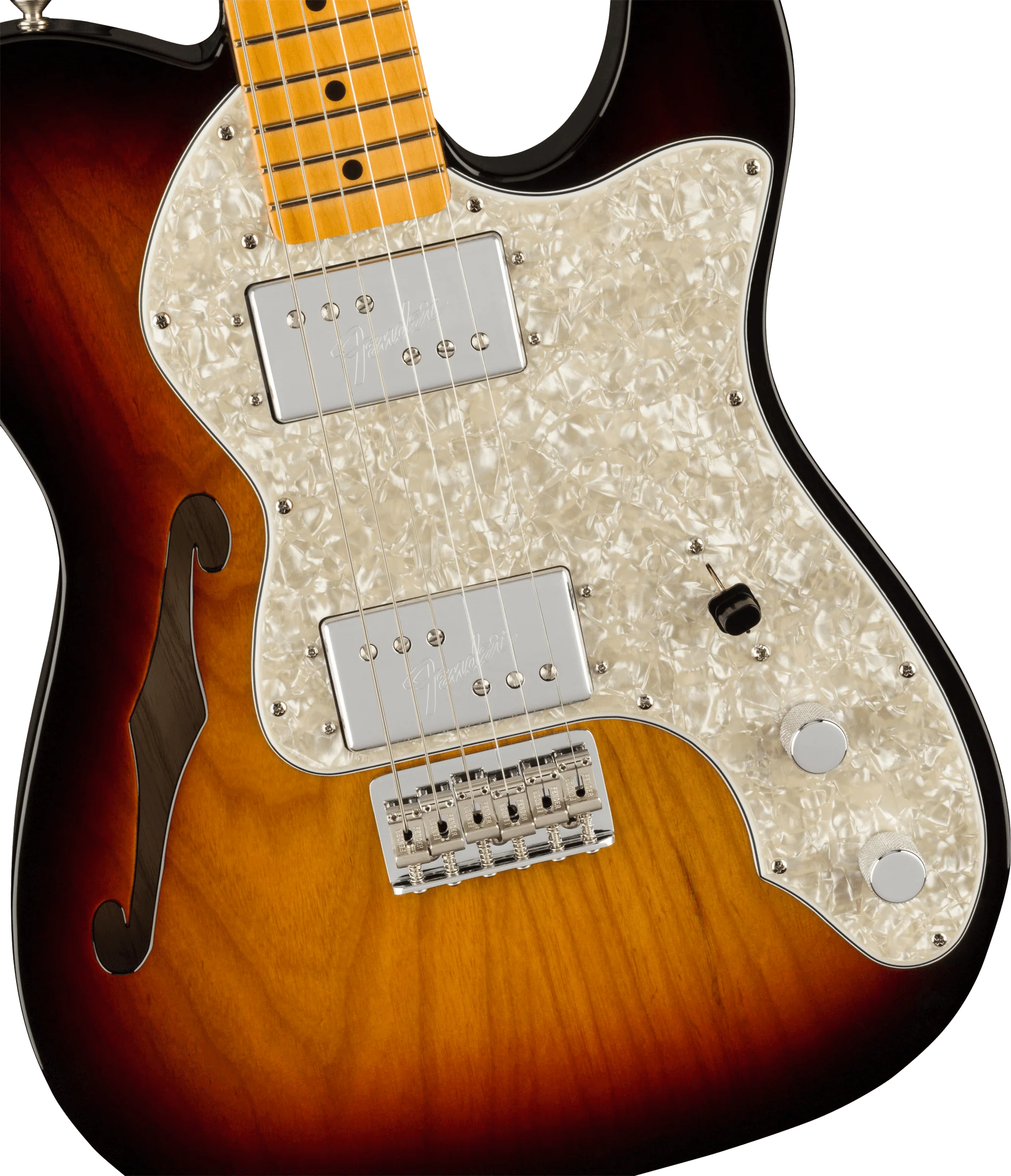 Fender American Vintage II 1972 Telecaster Thinline - 3-Colour Sunburst - Image 5