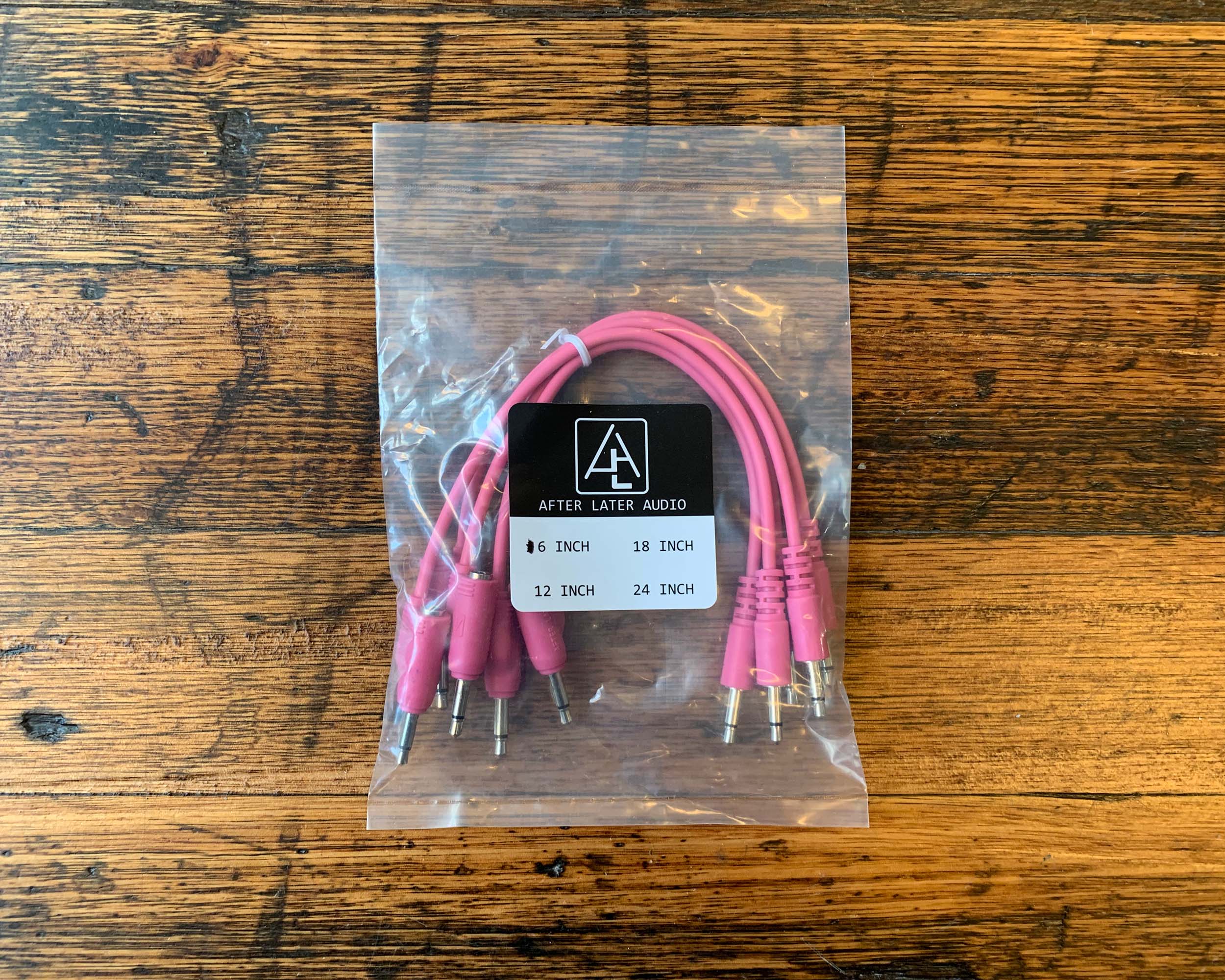 After Later Audio 15cm Single-end Stackable Patch Cable 5 Pack - Pink - Image 2