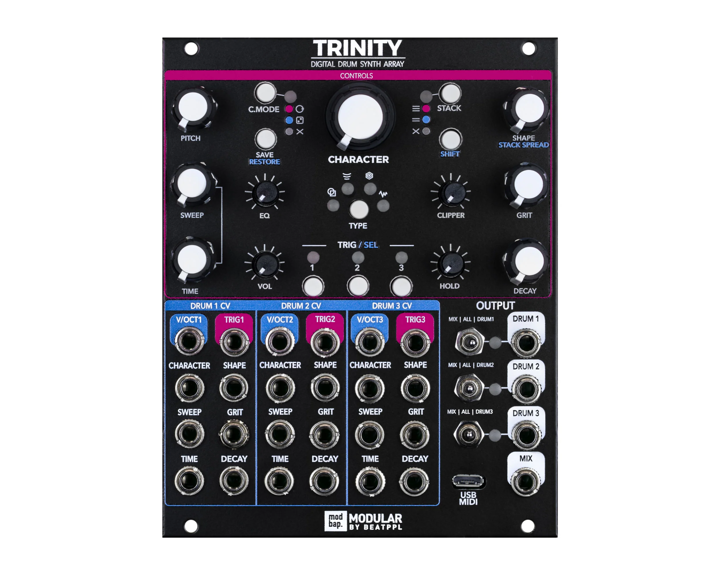 Modbap Modular Trinity Digital Drum Synth Array