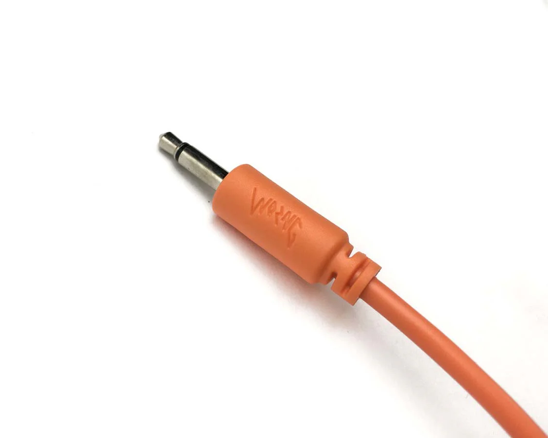 Worng 30cm Orange 3.5mm Patch Cable x 5