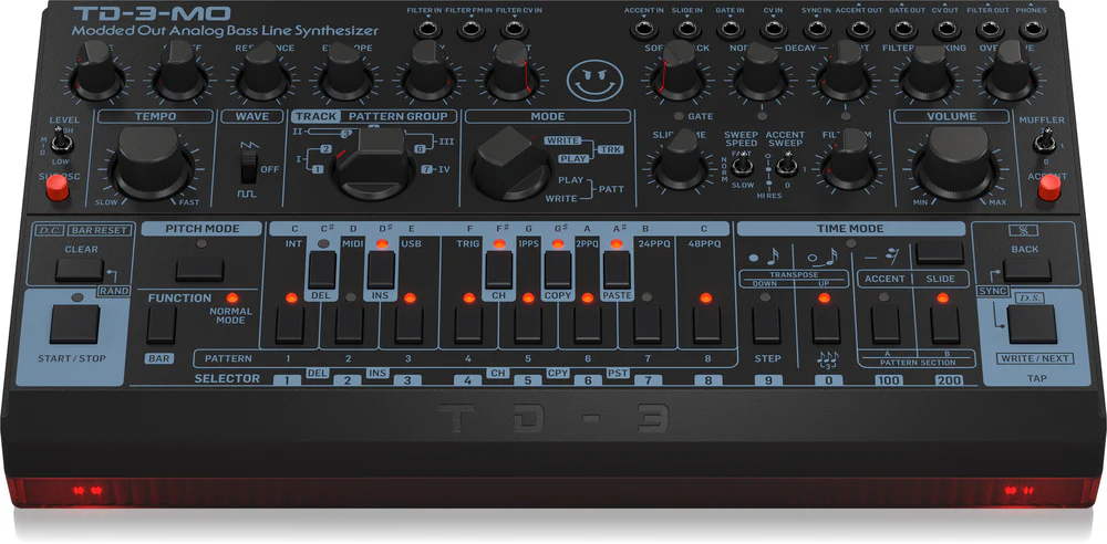 Behringer TD-3-MO-BK Modded Out Analogue Bass Synthesizer - Image 4