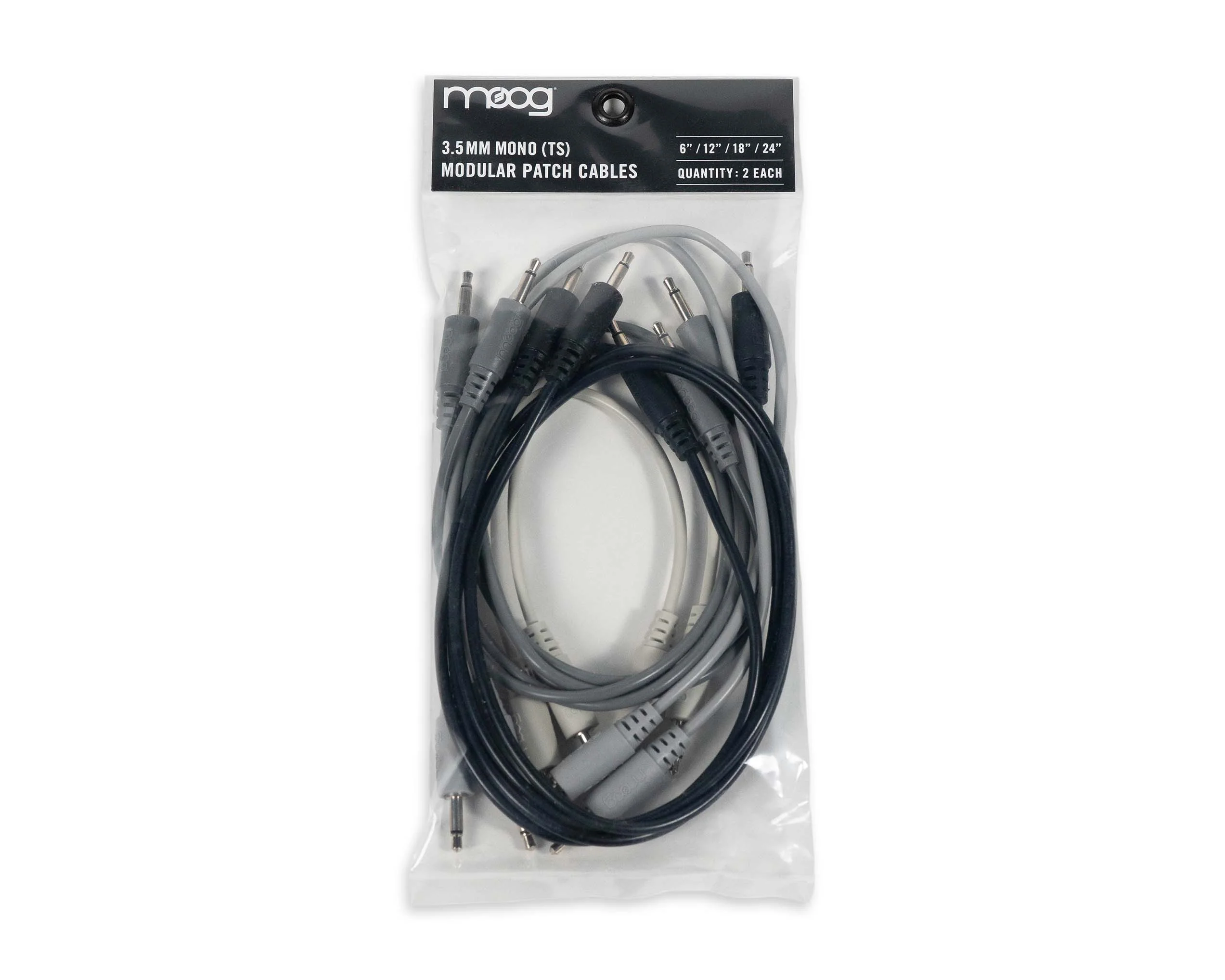 Moog Mono Patch Variety Length Patch Cable Set - 2x6"/12"/18"/24" 3.5mm - Image 2