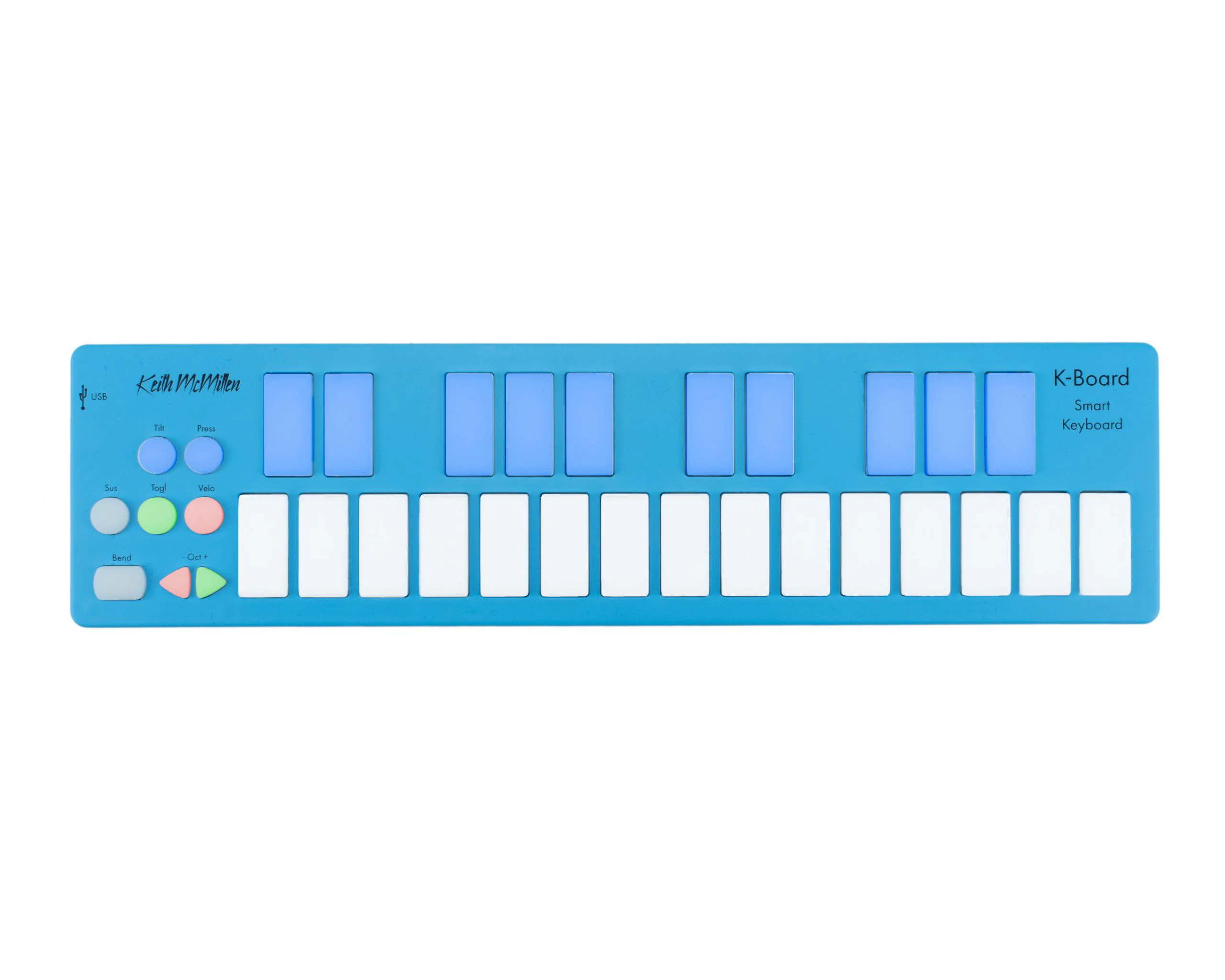 Muse Kinetics K-Board-C Mini MPE MIDI Keyboard Controller - Aqua