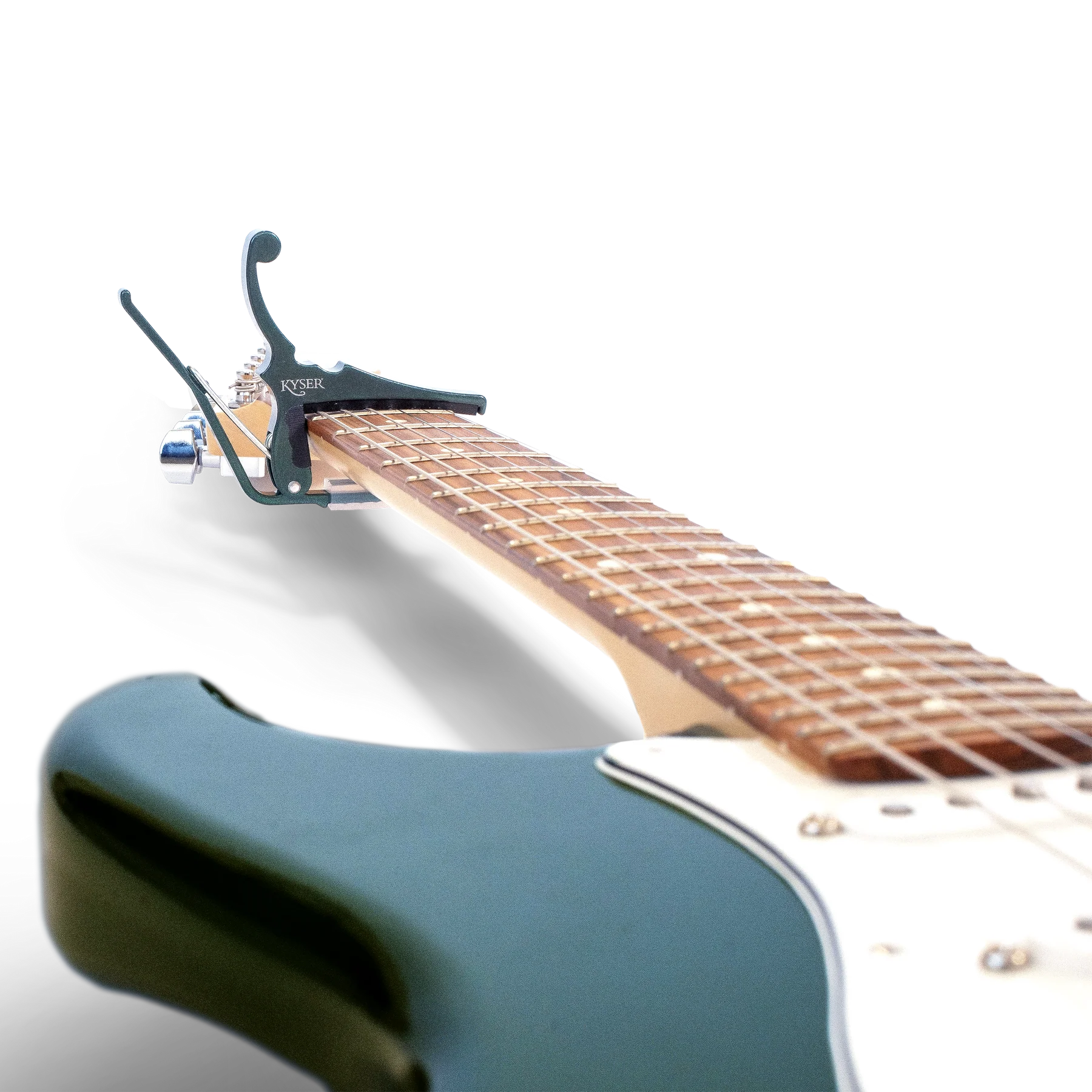 Kyser Fender KGEFSHGA Quick Change Electric Guitar Capo - Sherwood Green - Image 2
