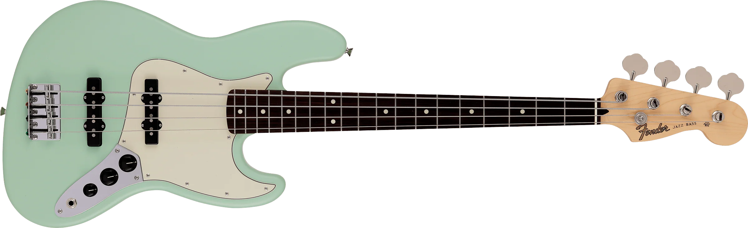 Fender Made in Japan Junior Collection Jazz Bass - Satin Surf Green - Image 2
