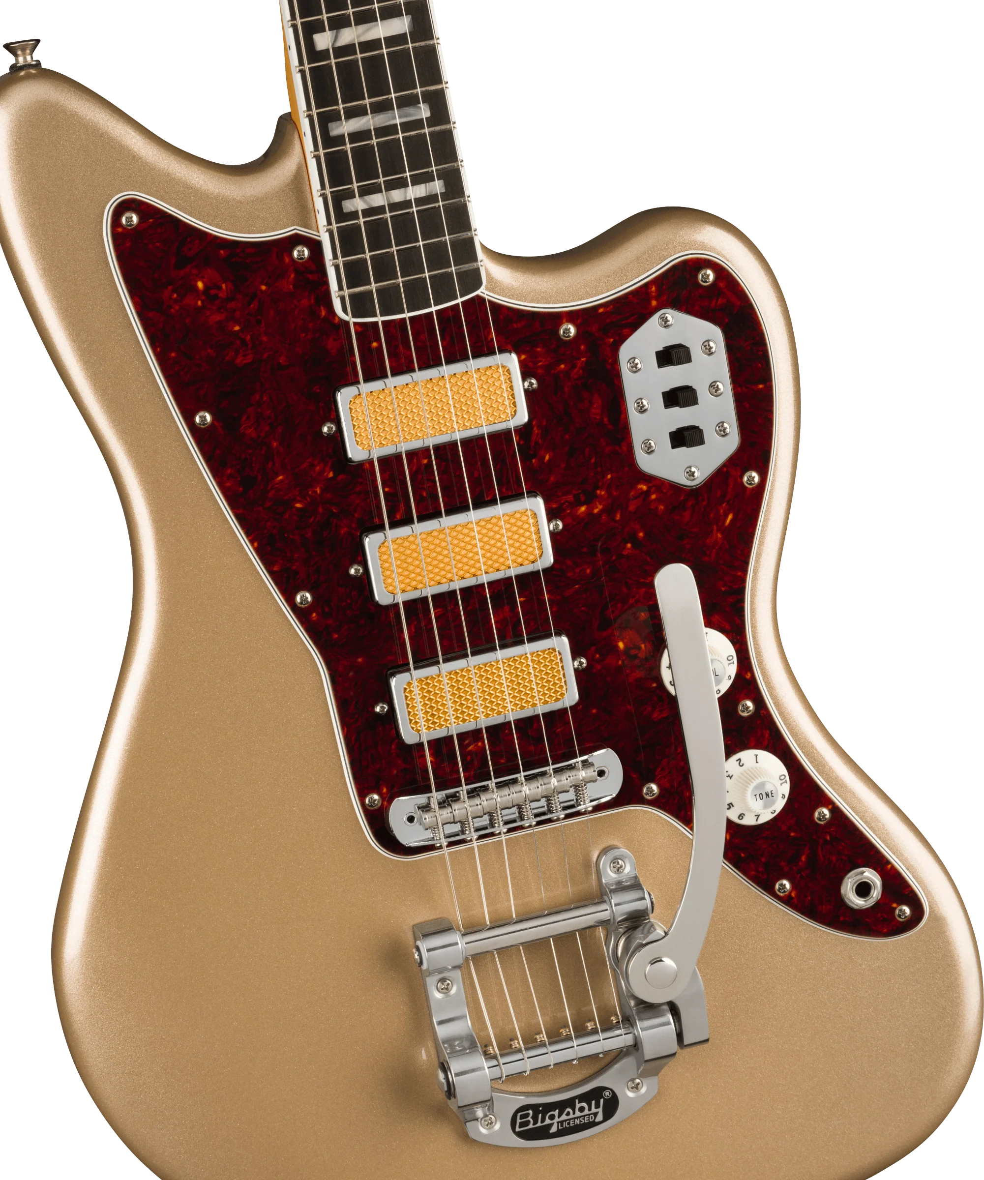 Fender Gold Foil Jazzmaster - Shoreline Gold with Ebony Fingerboard - Image 6