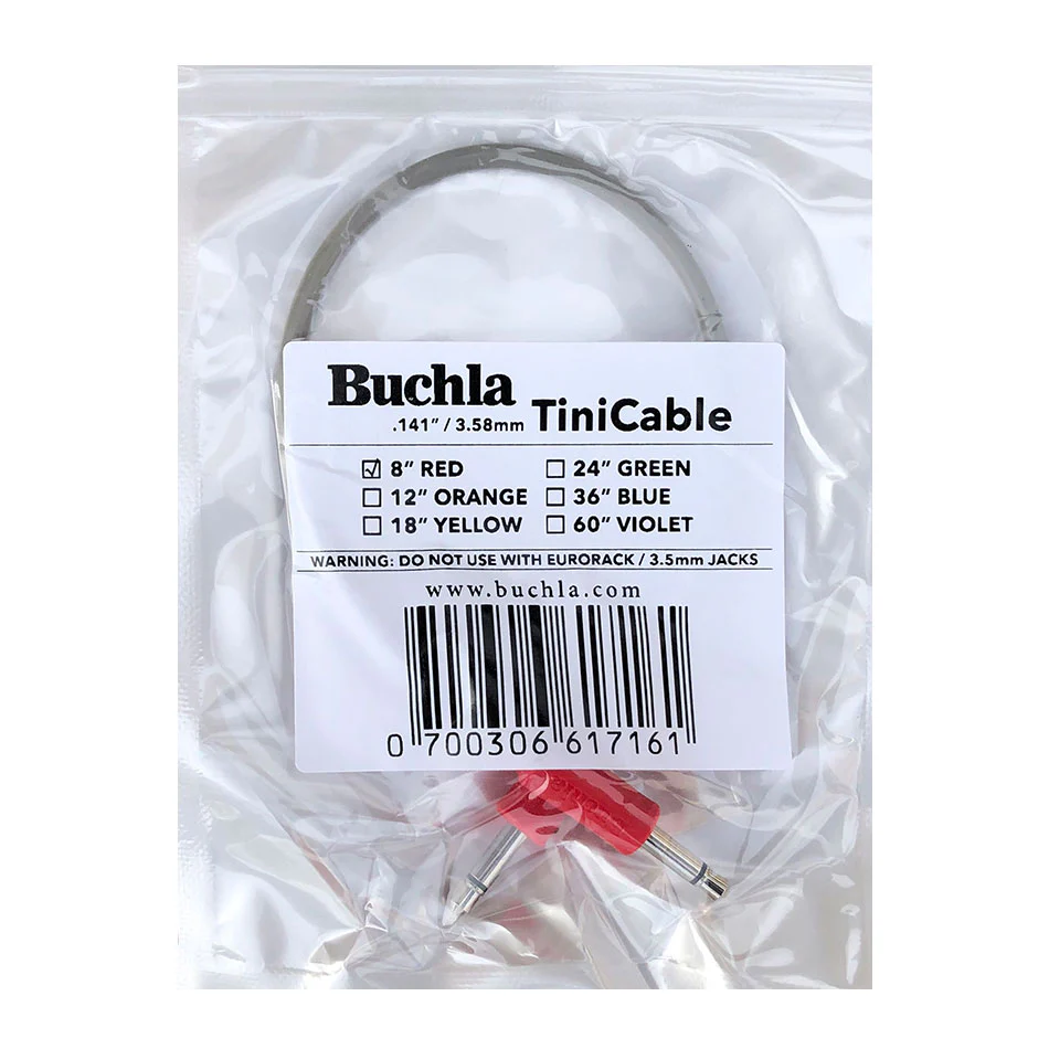Buchla TiniCable - 8 inch length (Red Barrels) - Image 2