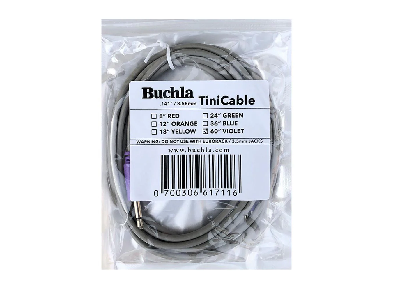 Buchla TiniCable - 60 inch length (Violet Barrels) - Image 2
