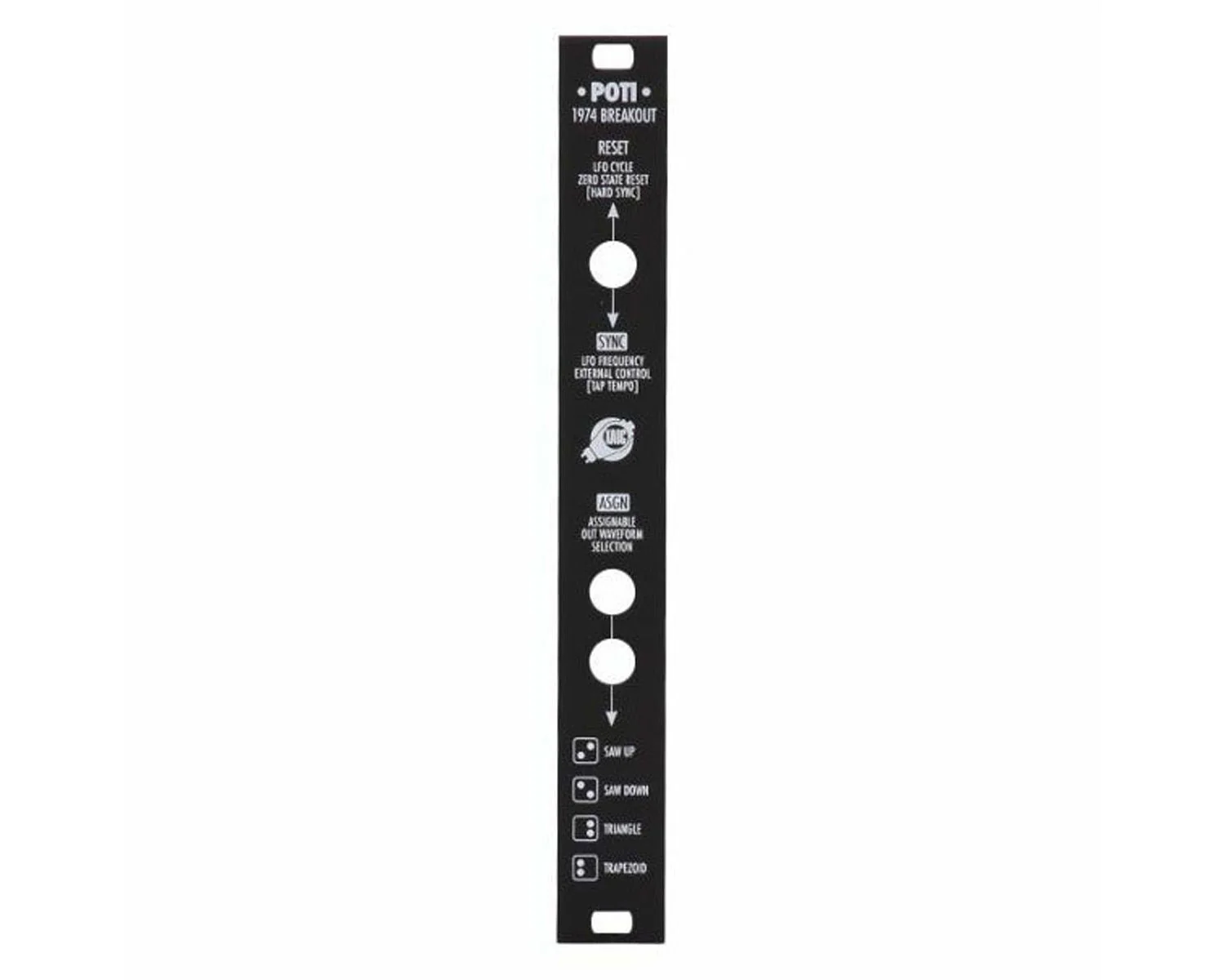 XAOC Devices POTI Replacement Panel - Black