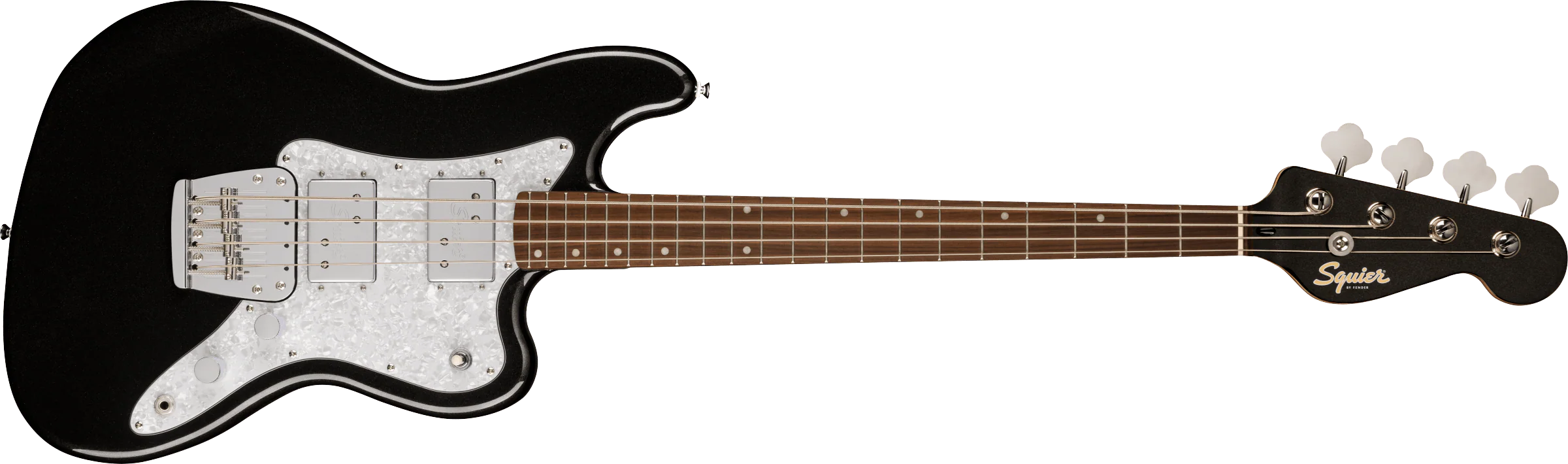 Fender Squier Paranormal Rascal Bass HH - Metallic Black - Image 4