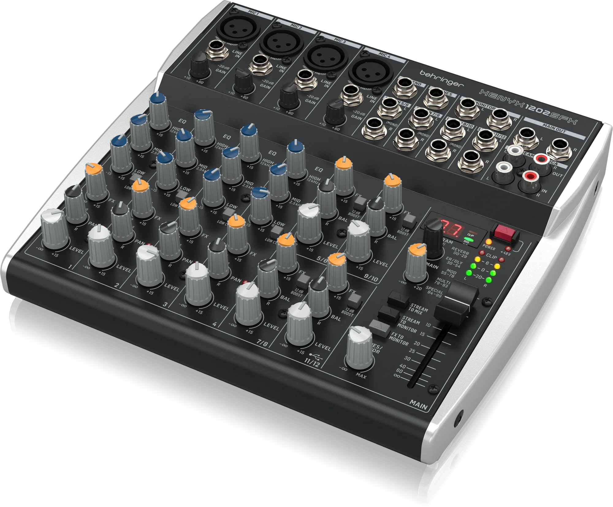 Behringer XENYX 1202SFX 12 Channel Mixer with USB & Effects - Image 2