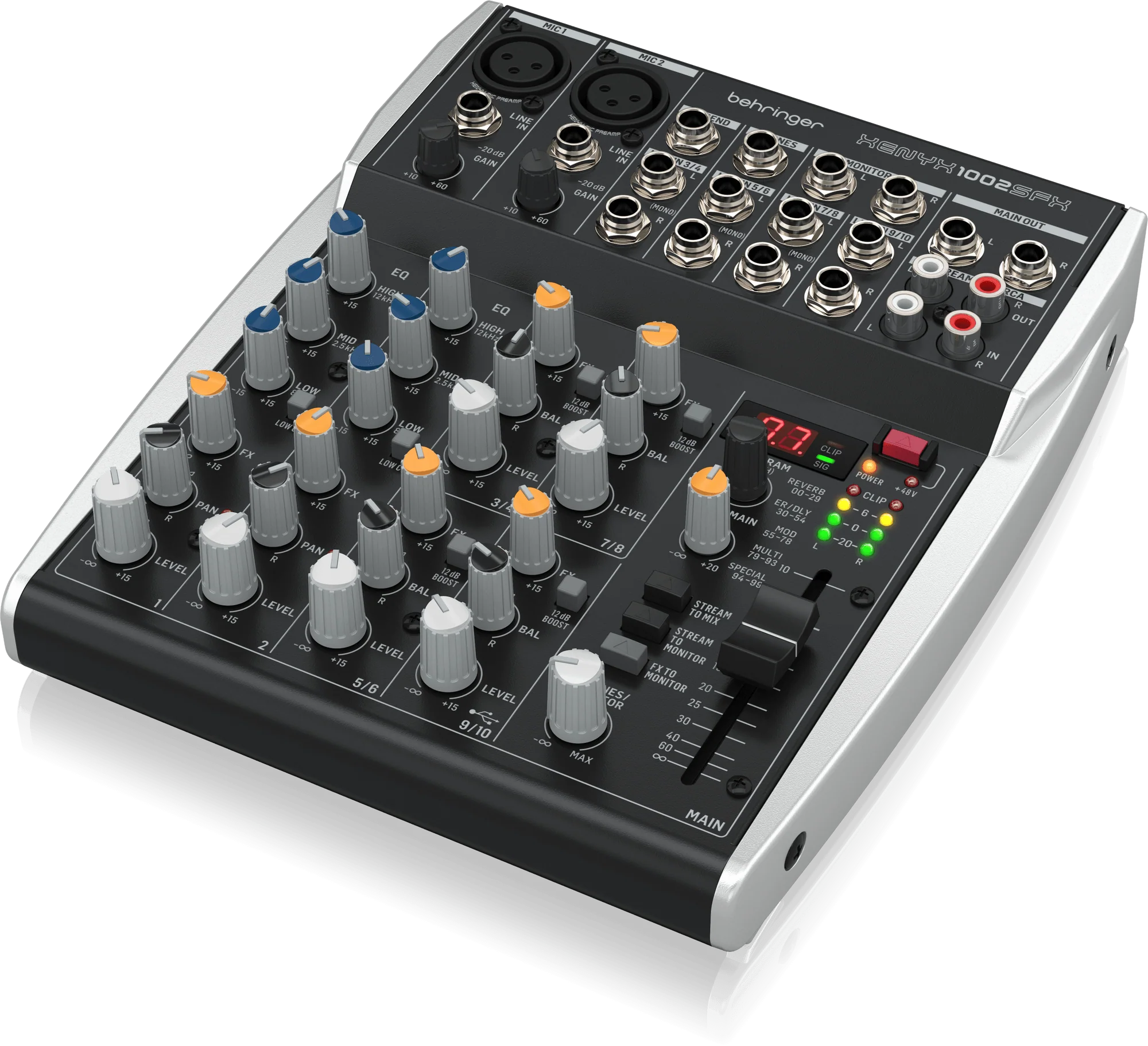 Behringer XENYX 1002SFX 10 Channel Mixer w/USB & Effects - Image 2