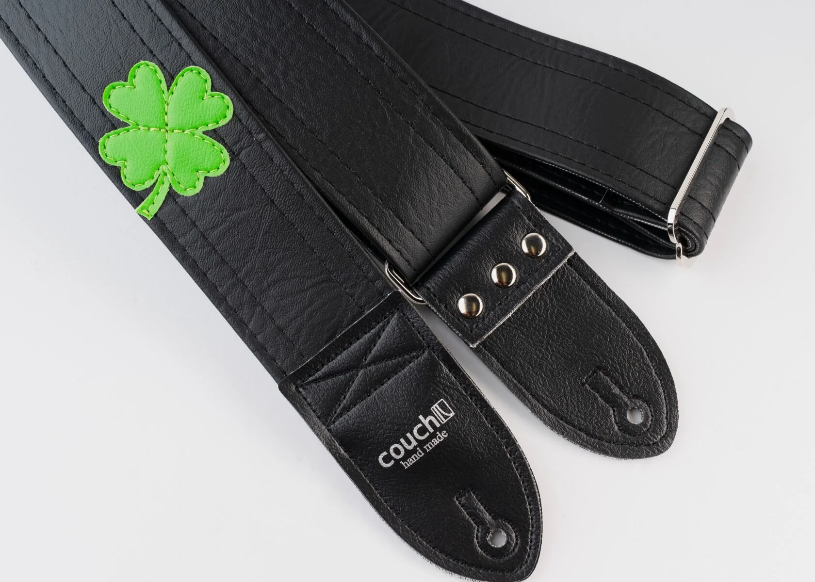 Couch Straps Shamrock 4 Leaf Clover Guitar Strap - Image 3