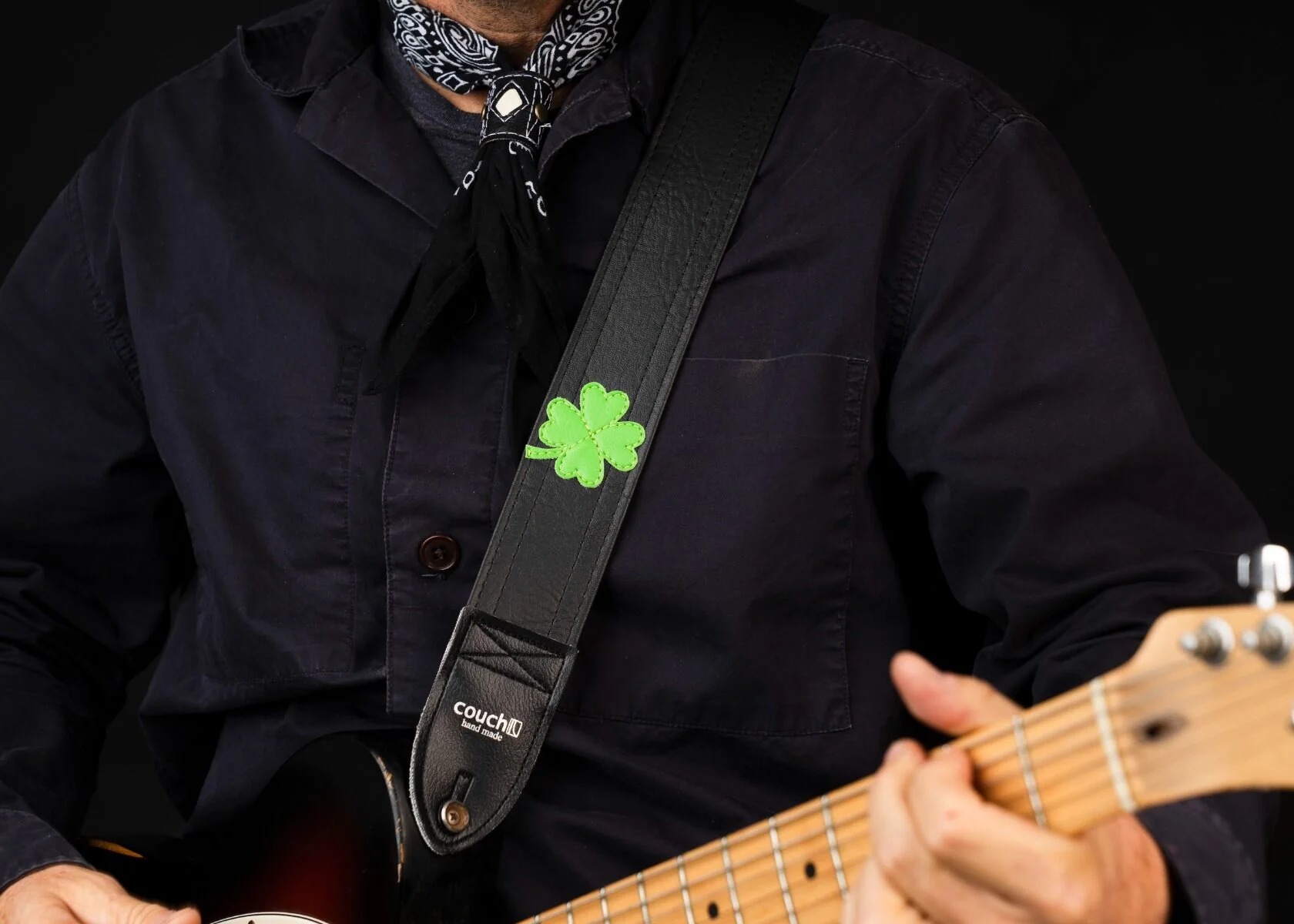 Couch Straps Shamrock 4 Leaf Clover Guitar Strap - Image 5