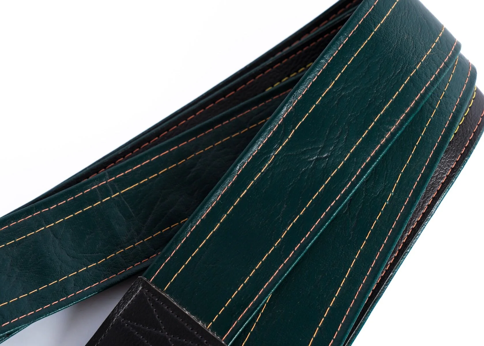 Couch Straps Vintage Sapphire Green Cadillac Sunburst Guitar Strap - Image 2