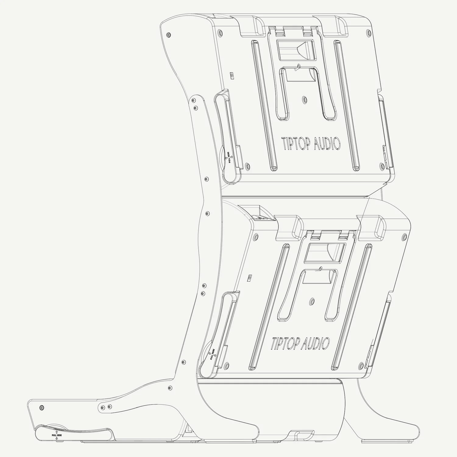 Tiptop Audio Mantis 3 Tier Studio Brackets Kit - White - Image 2